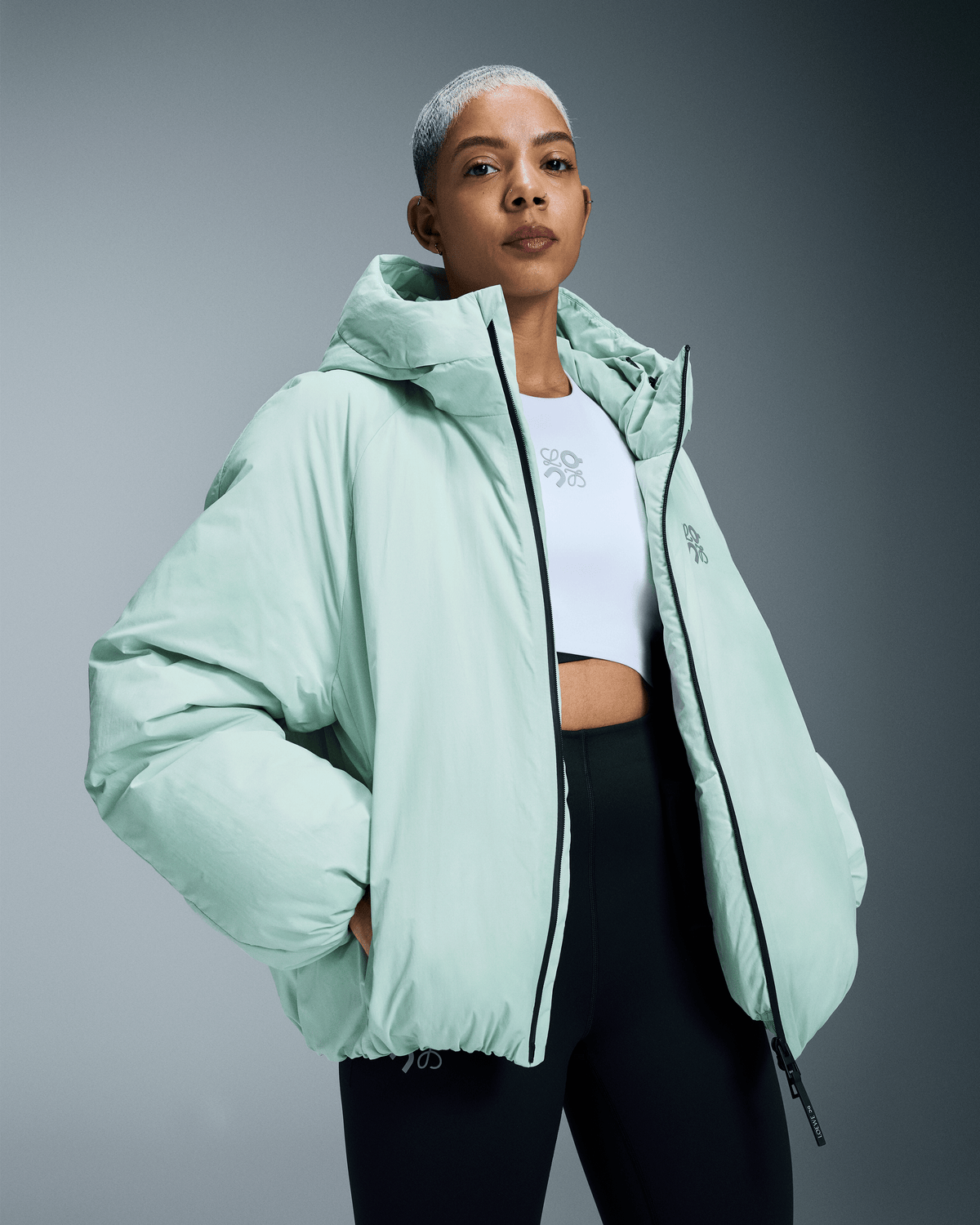 On Puffer Jacket Loewe White | Multicolor (Women'S)