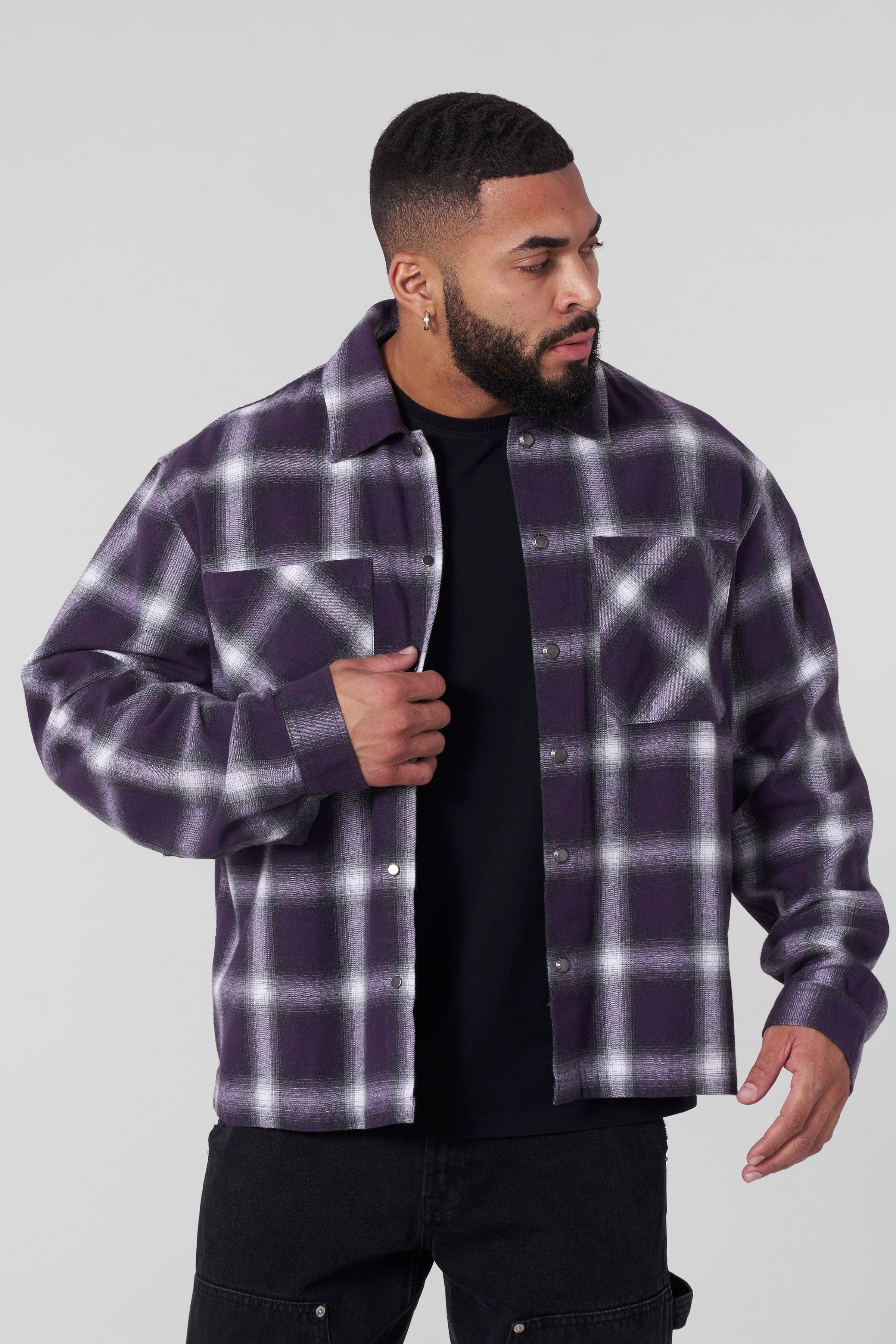 YoungLA 8005 - Layered Flannels Purple