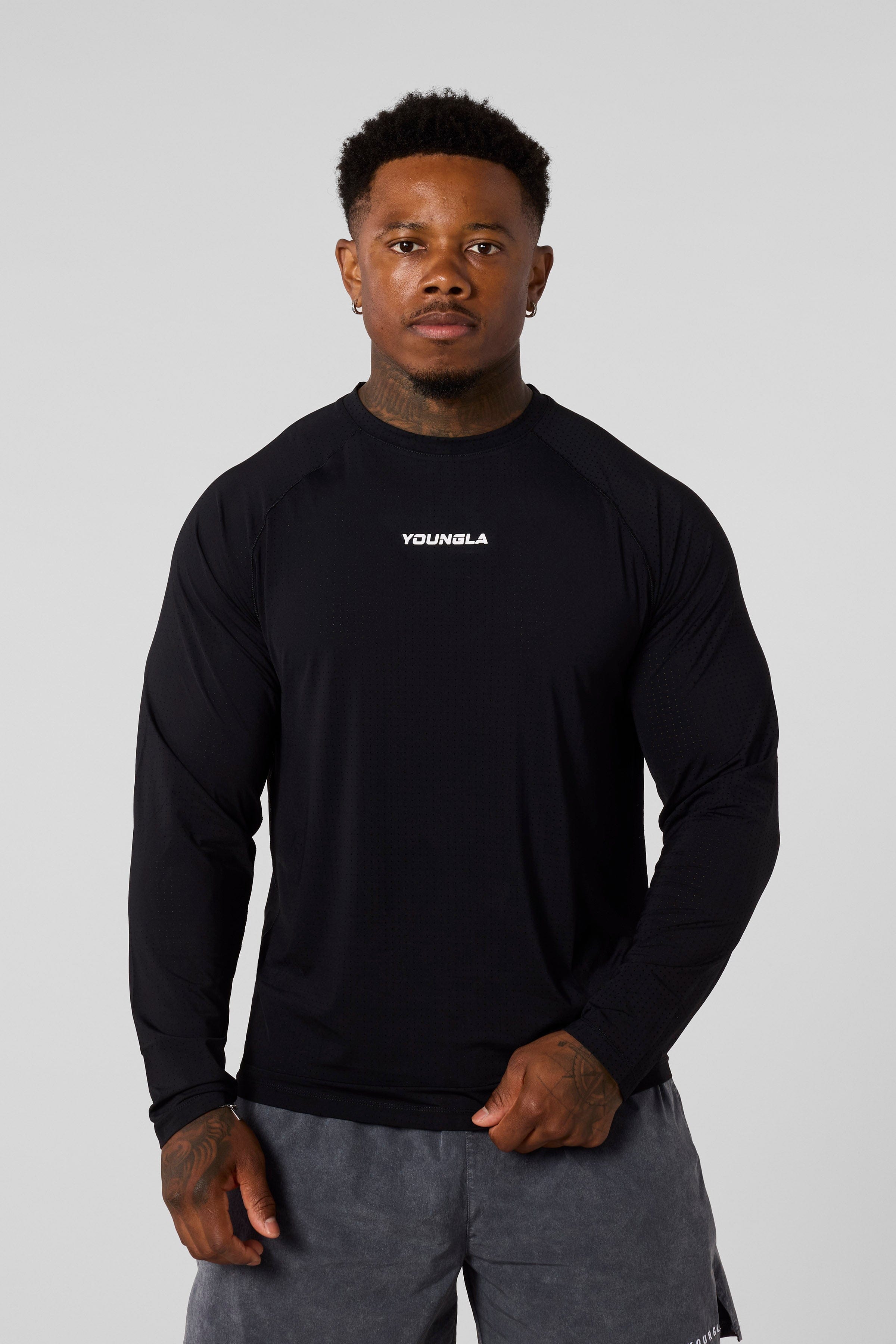 YoungLA 8013 - Aeromesh Longsleeves Black