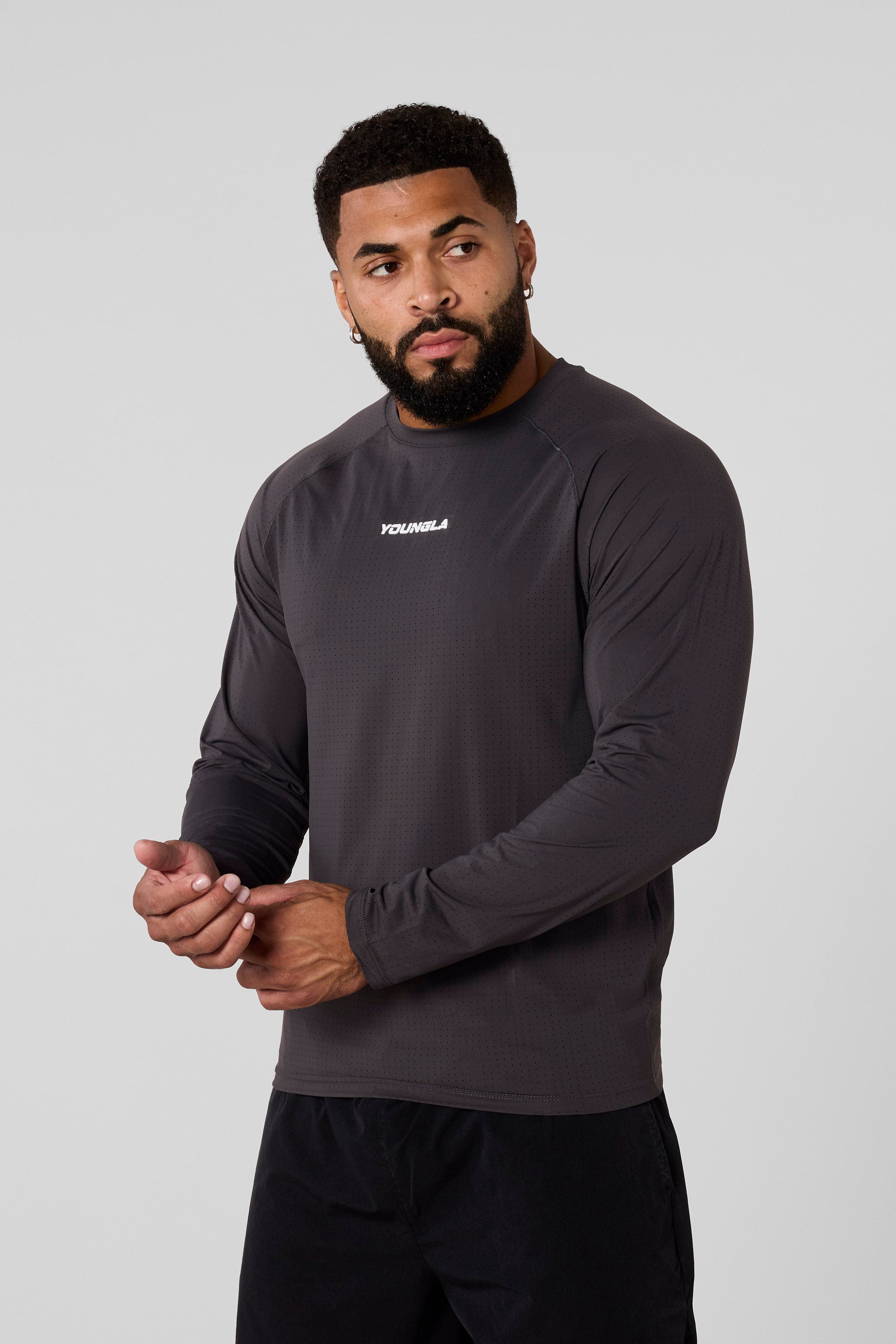 YoungLA 8013 - Aeromesh Longsleeves Charcoal
