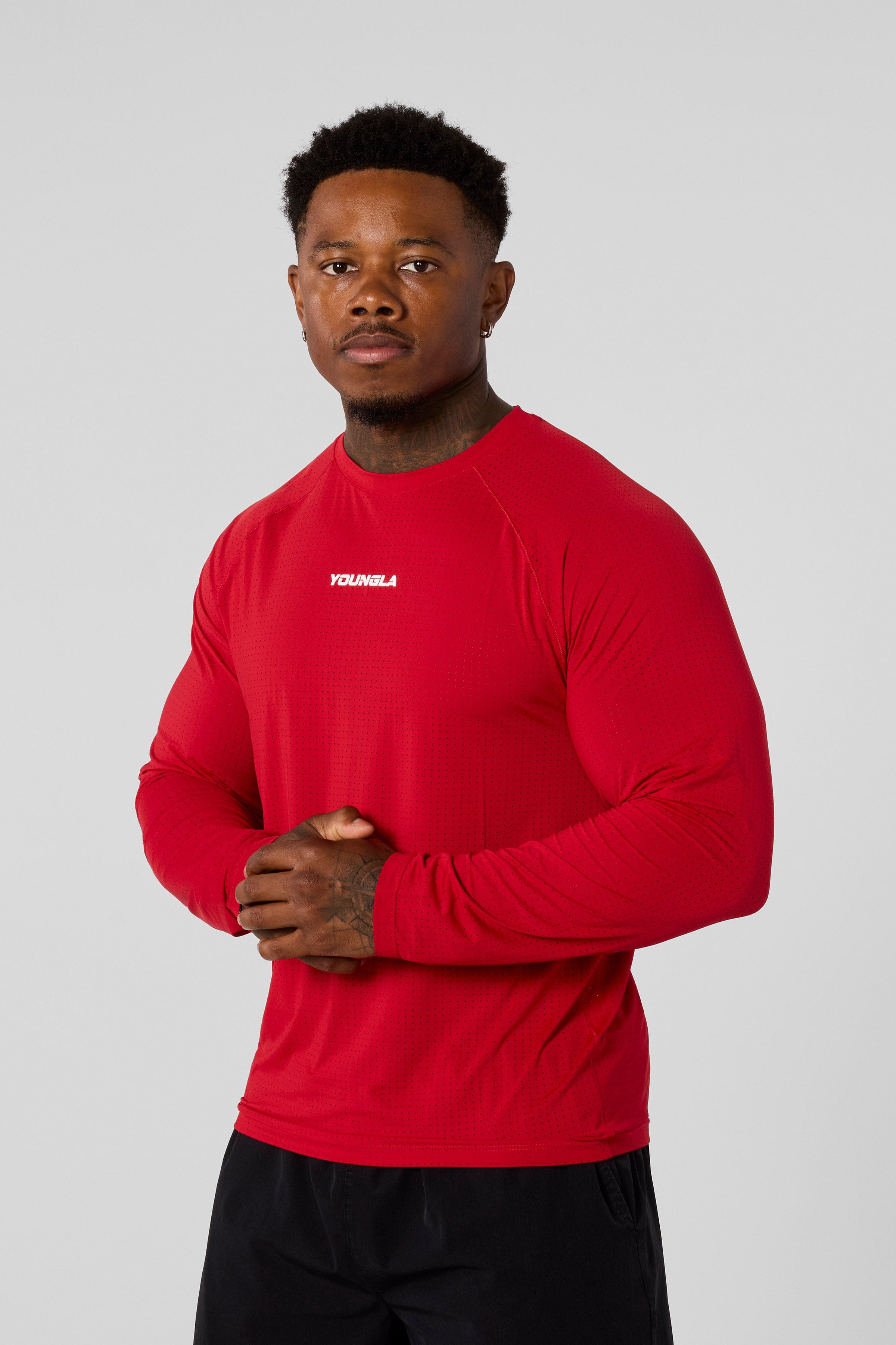 YoungLA 8013 - Aeromesh Longsleeves Red