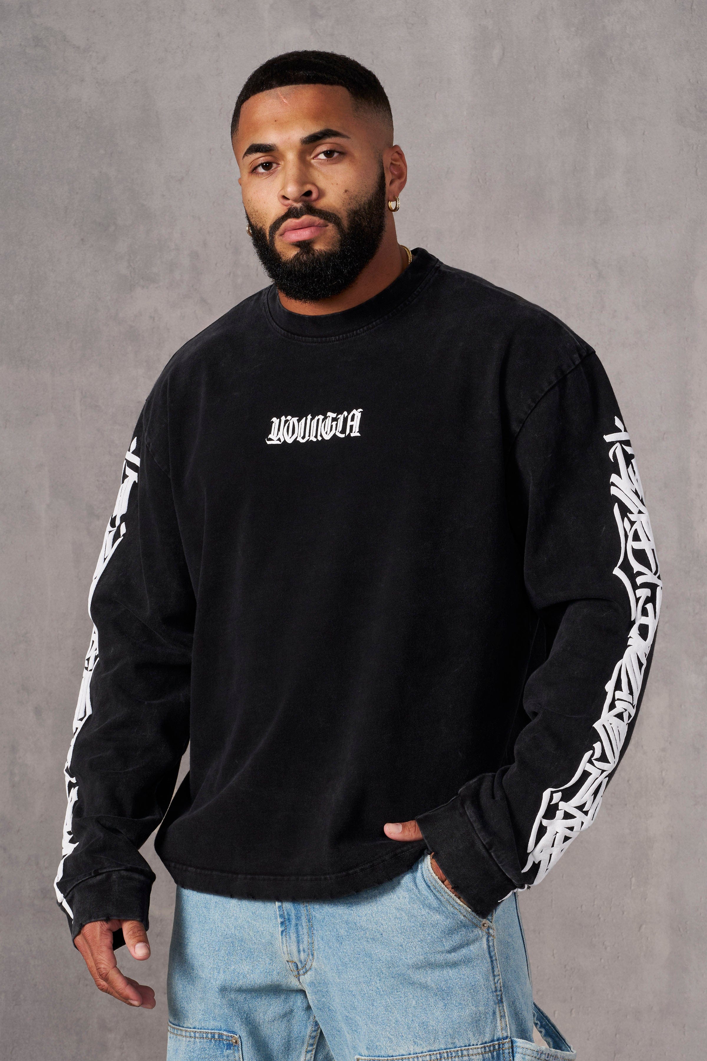 YoungLA 8021 - Aura Longsleeves Black Wash