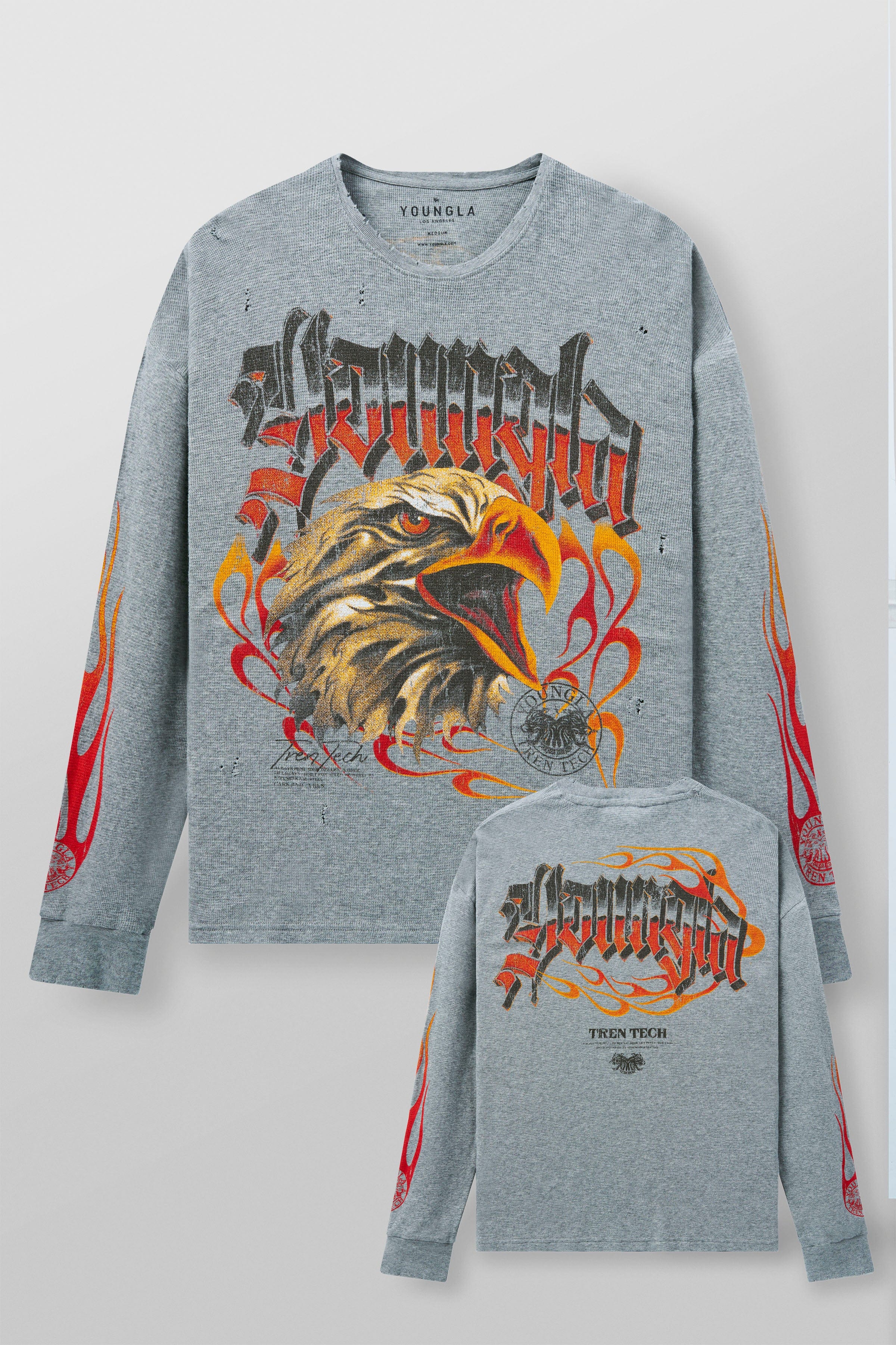 YoungLA 8036 - Cars & Curls - Thermals Heather Grey