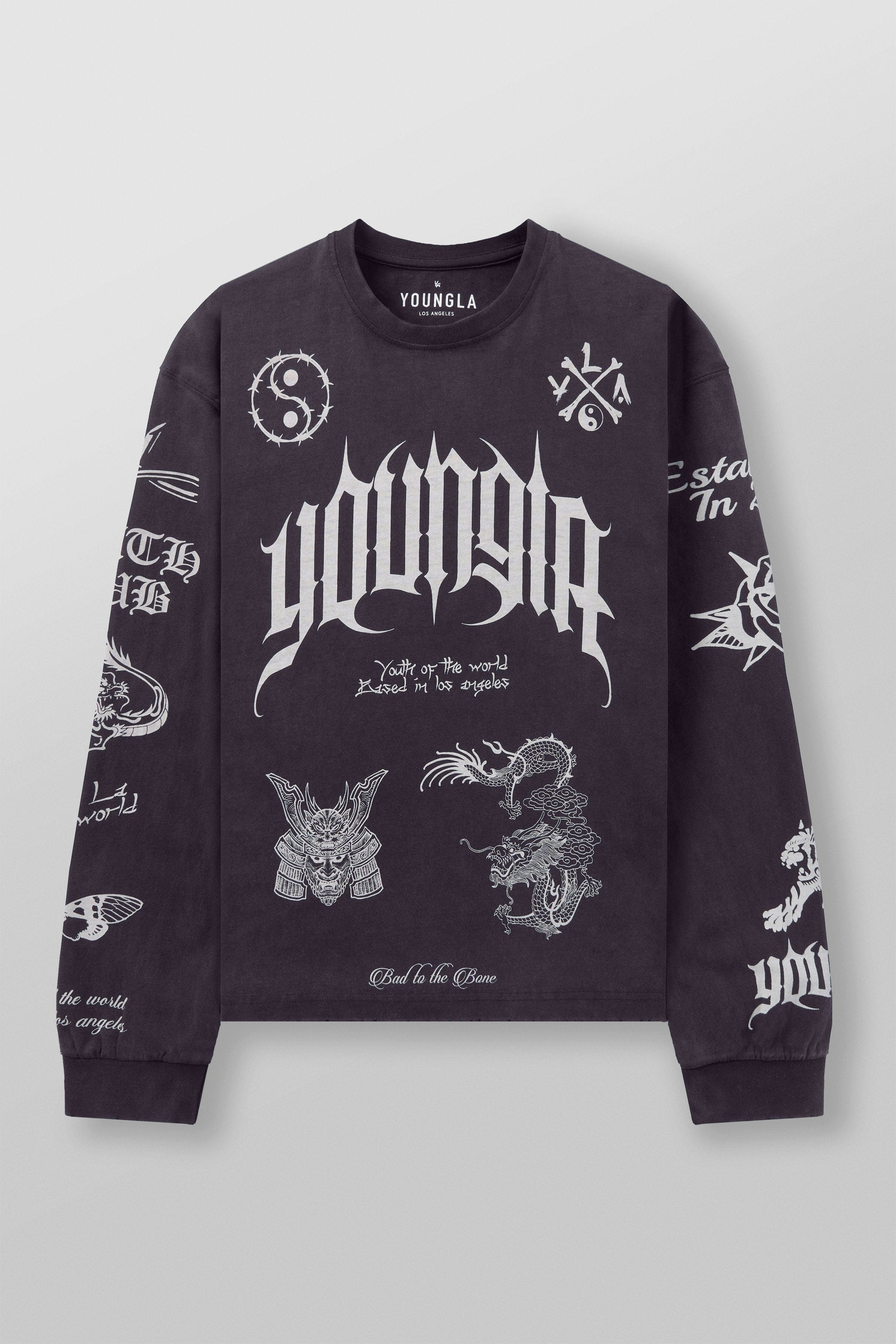 YoungLA 8046 - BMF Longsleeves Deep Purple Wash