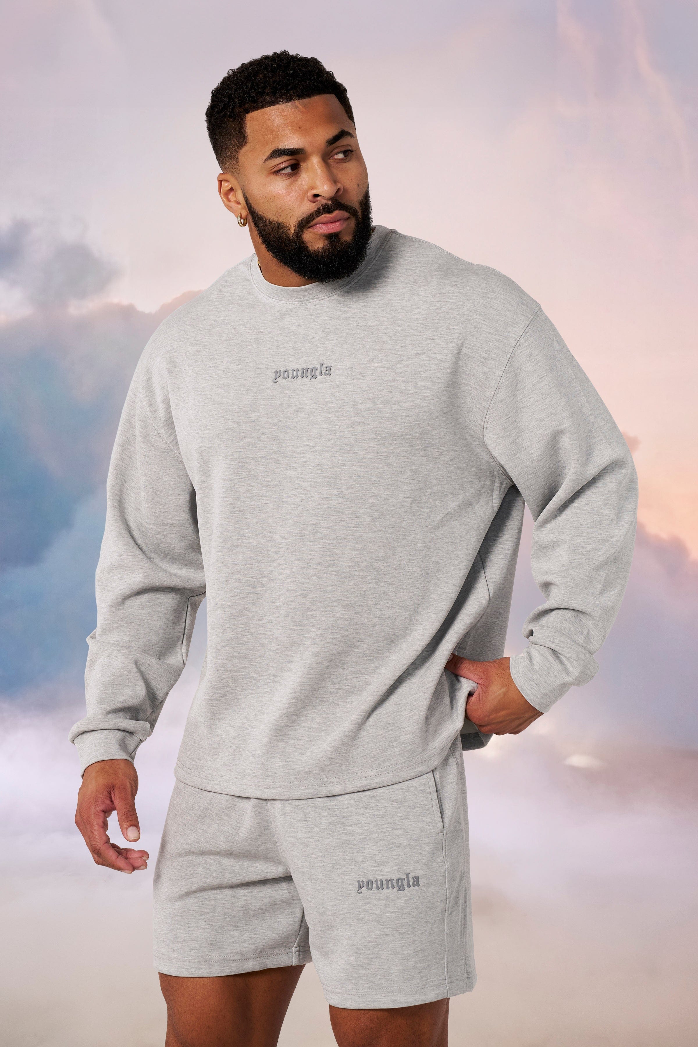 YoungLA 8078 - Soft AF Longsleeves Heather Grey