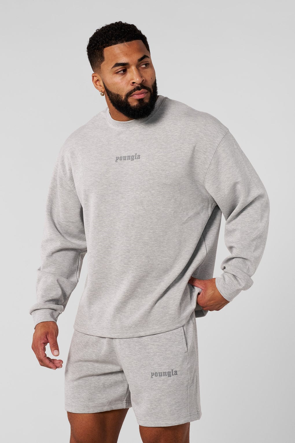 YoungLA 8078 - Soft AF Longsleeves Heather Grey