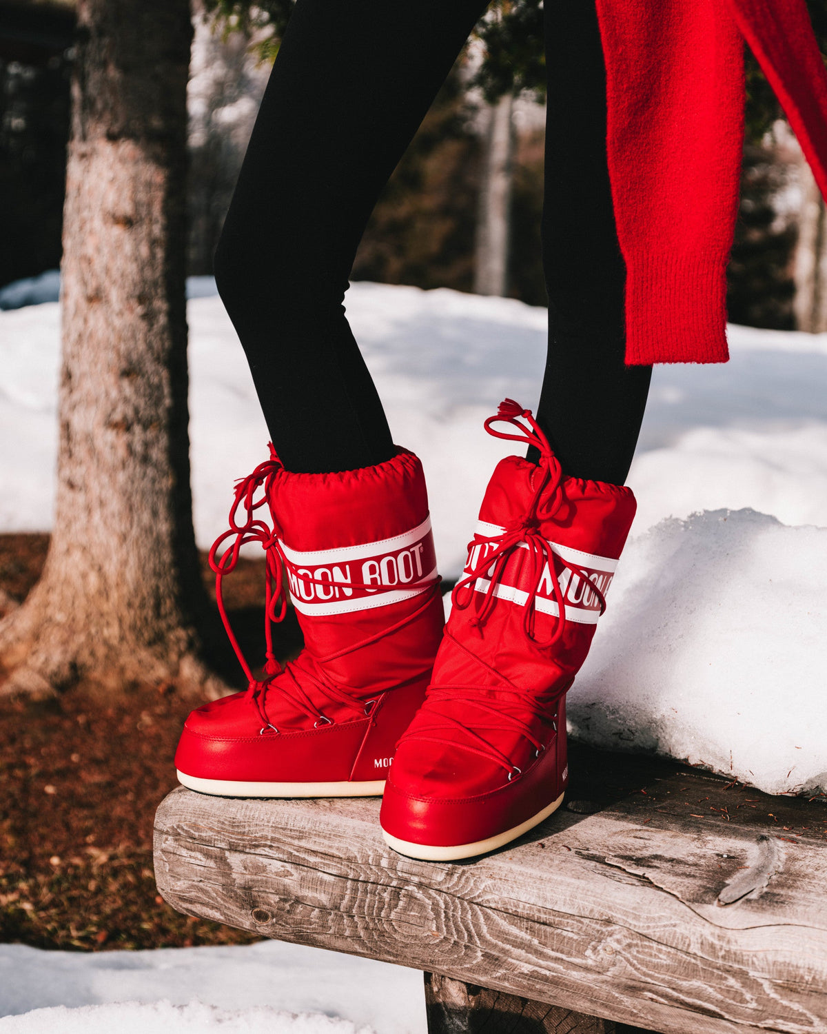 Moon Boot ICON RED Nylon Boots