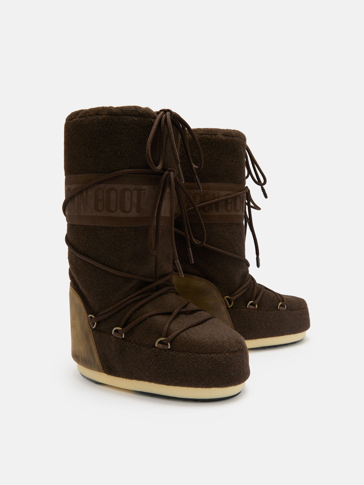 Moon Boot ICON Nubuck DARK Brown FELT Boots