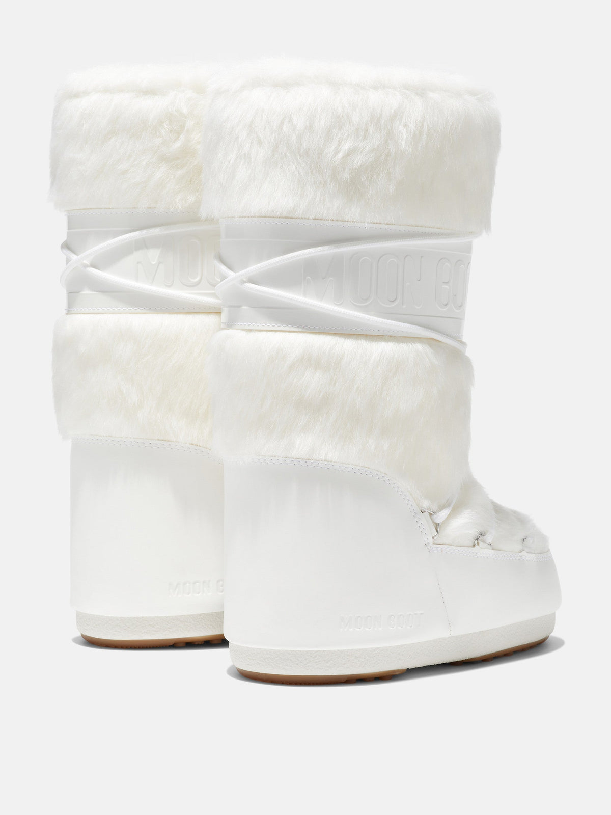 Moon Boot ICON White FAUX-FUR Boots