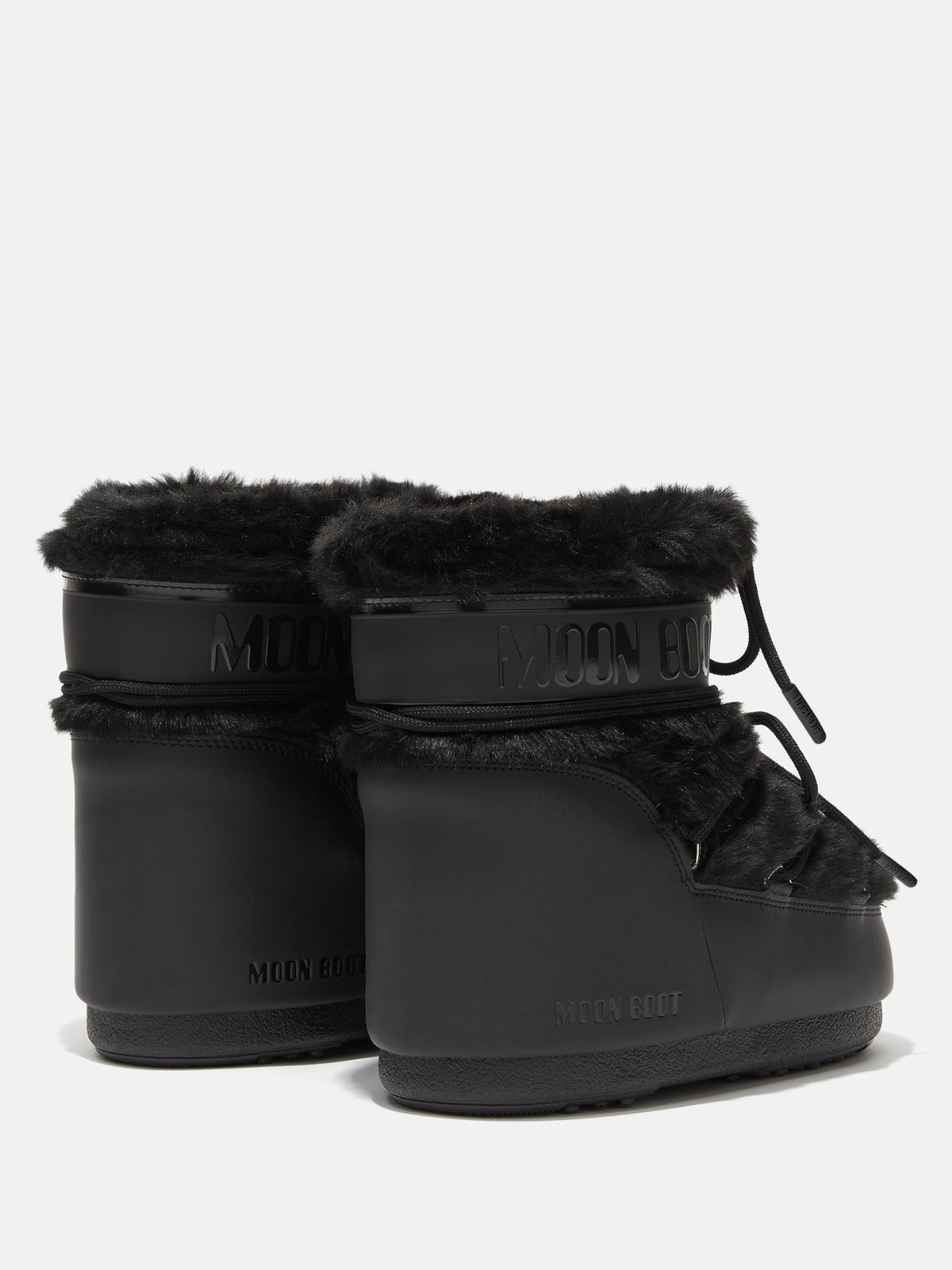 Moon Boot ICON LOW Black FAUX-FUR Boots