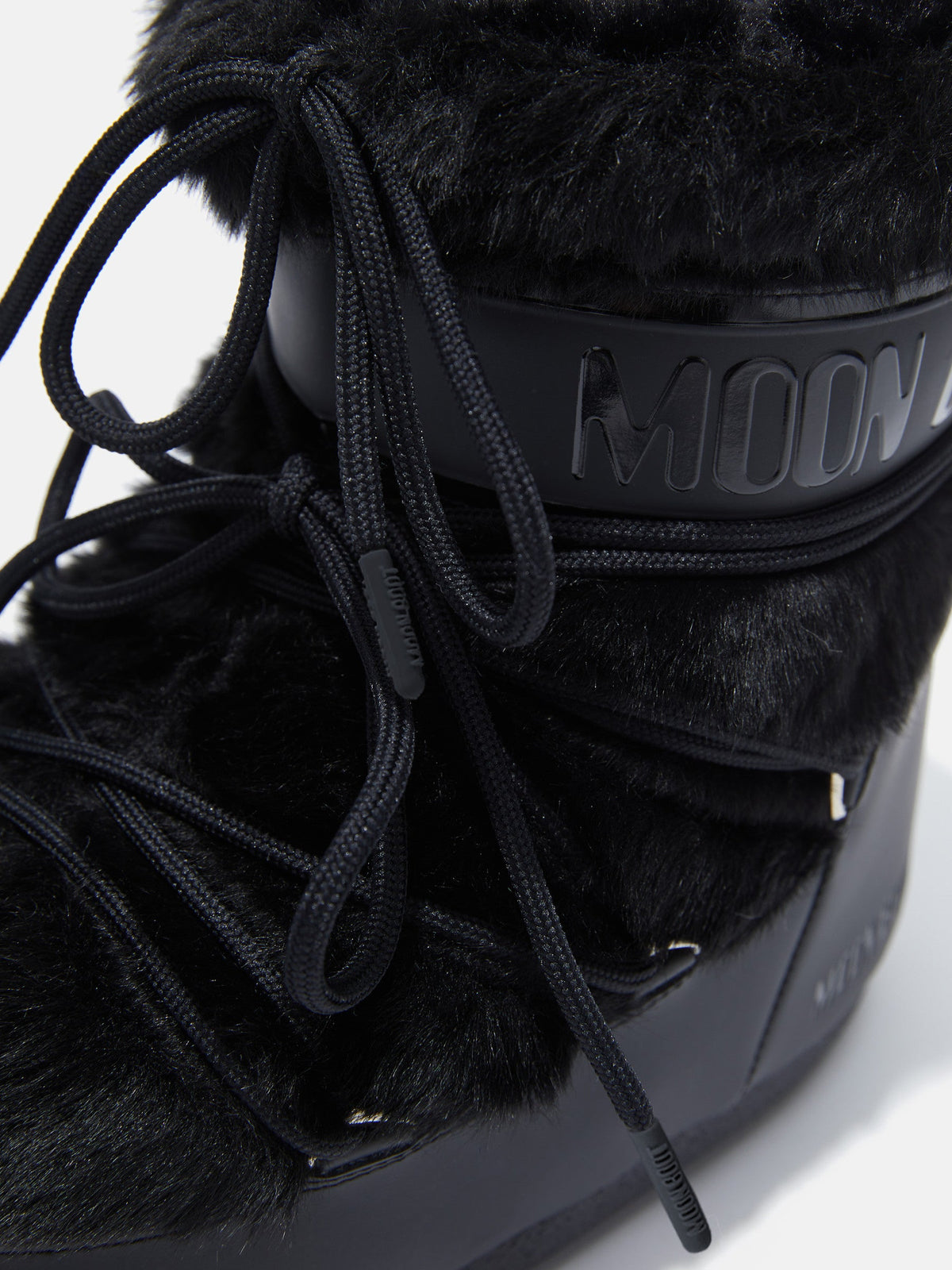 Moon Boot ICON LOW Black FAUX-FUR Boots