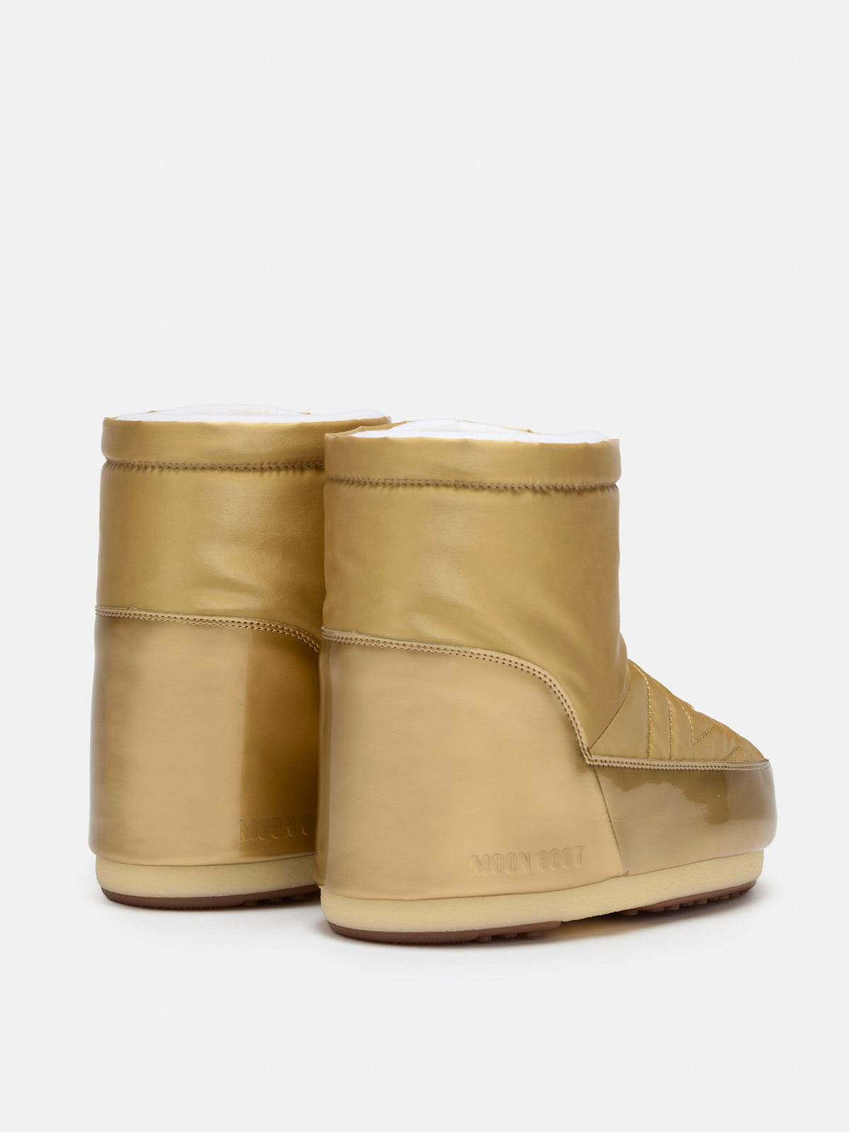 Moon Boot ICON LOW NO LACE Comet Chrome GOLD Boots