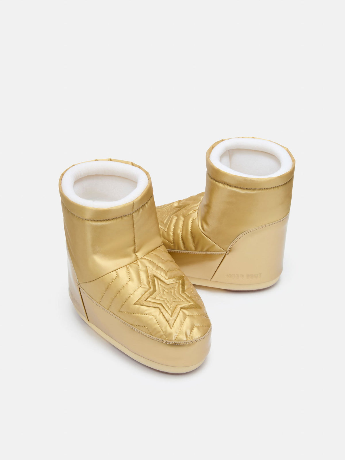 Moon Boot ICON LOW NO LACE Comet Chrome GOLD Boots