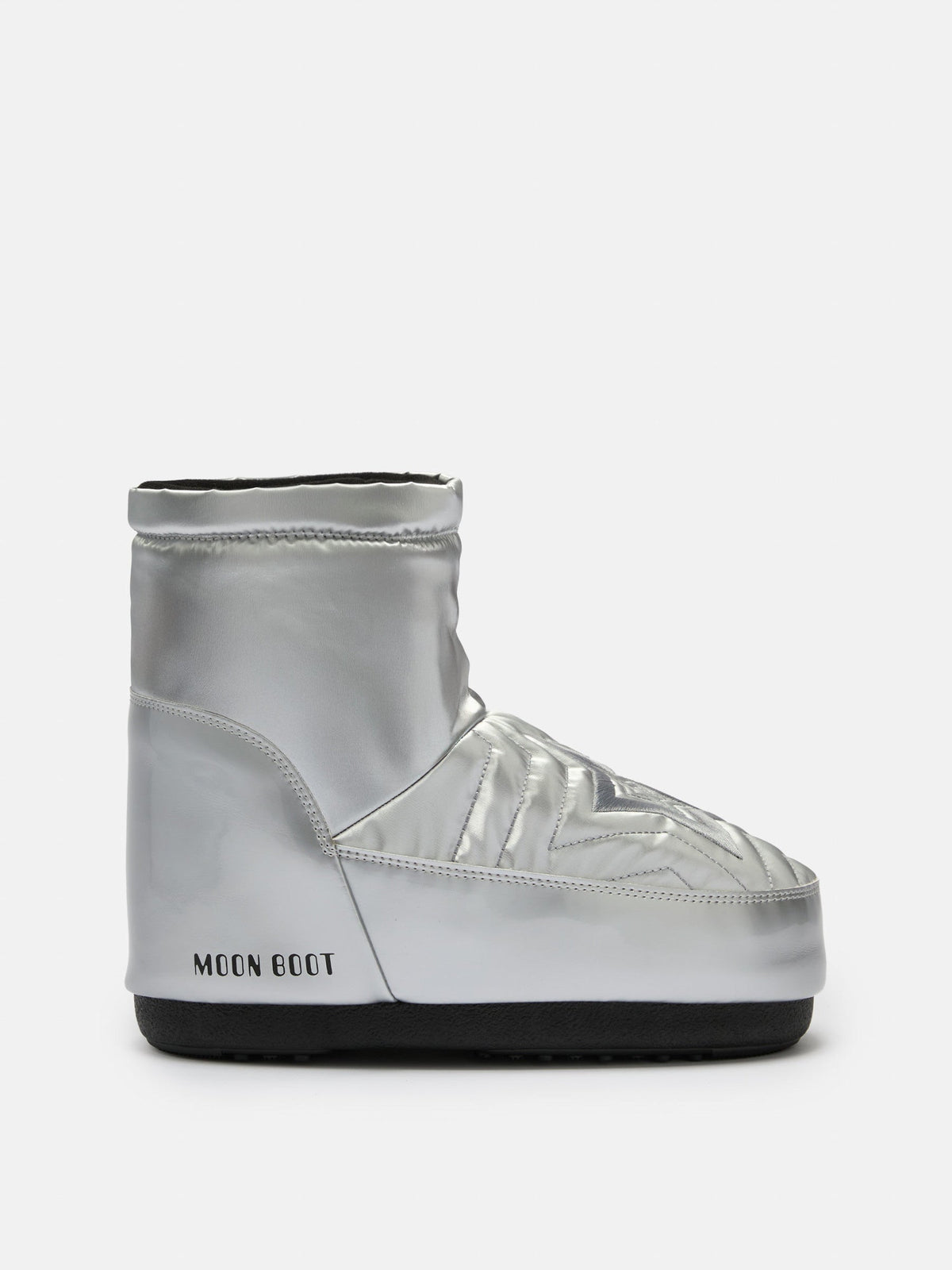 Moon Boot ICON LOW NO LACE Comet Chrome Silver Boots