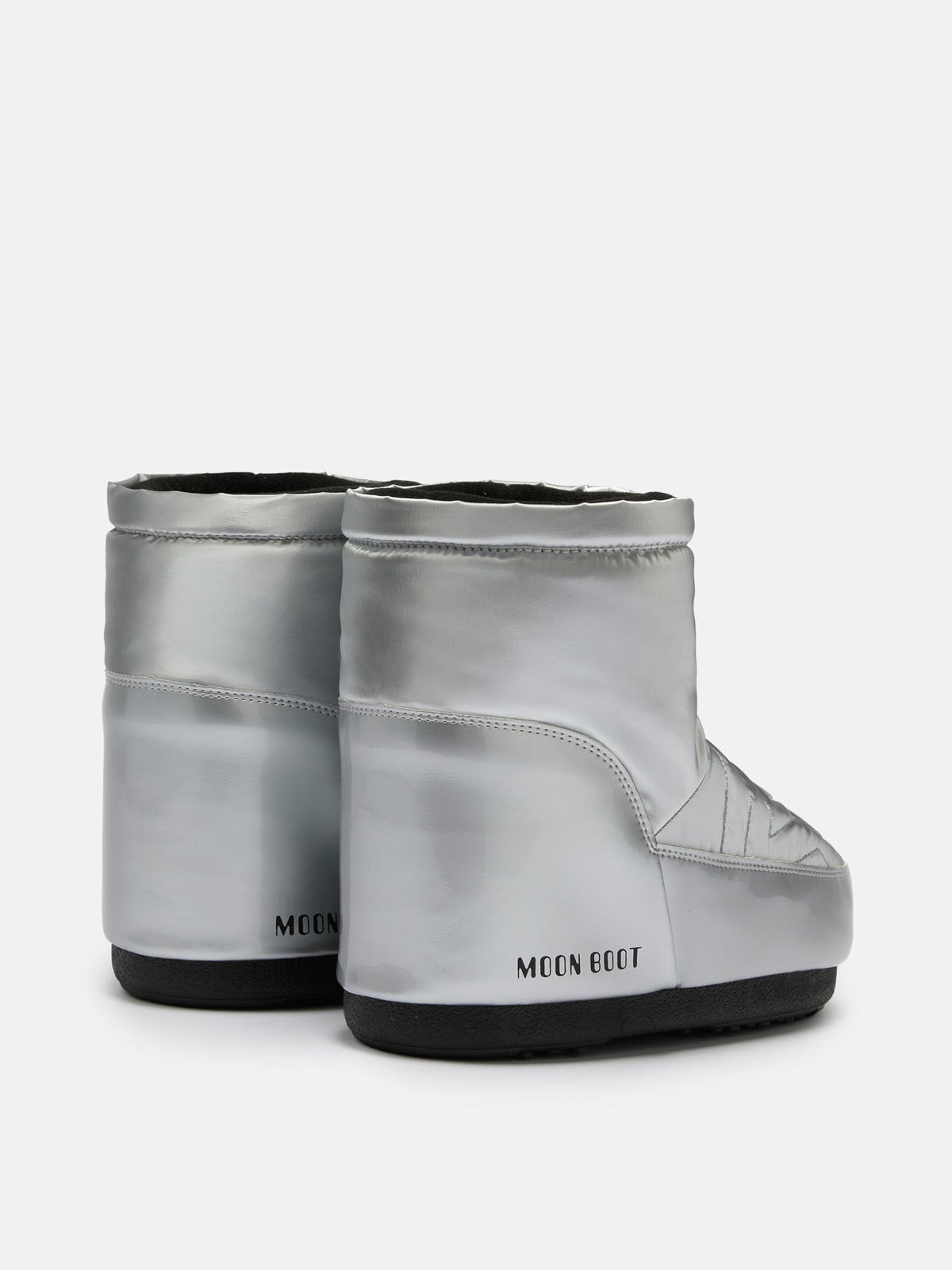 Moon Boot ICON LOW NO LACE Comet Chrome Silver Boots