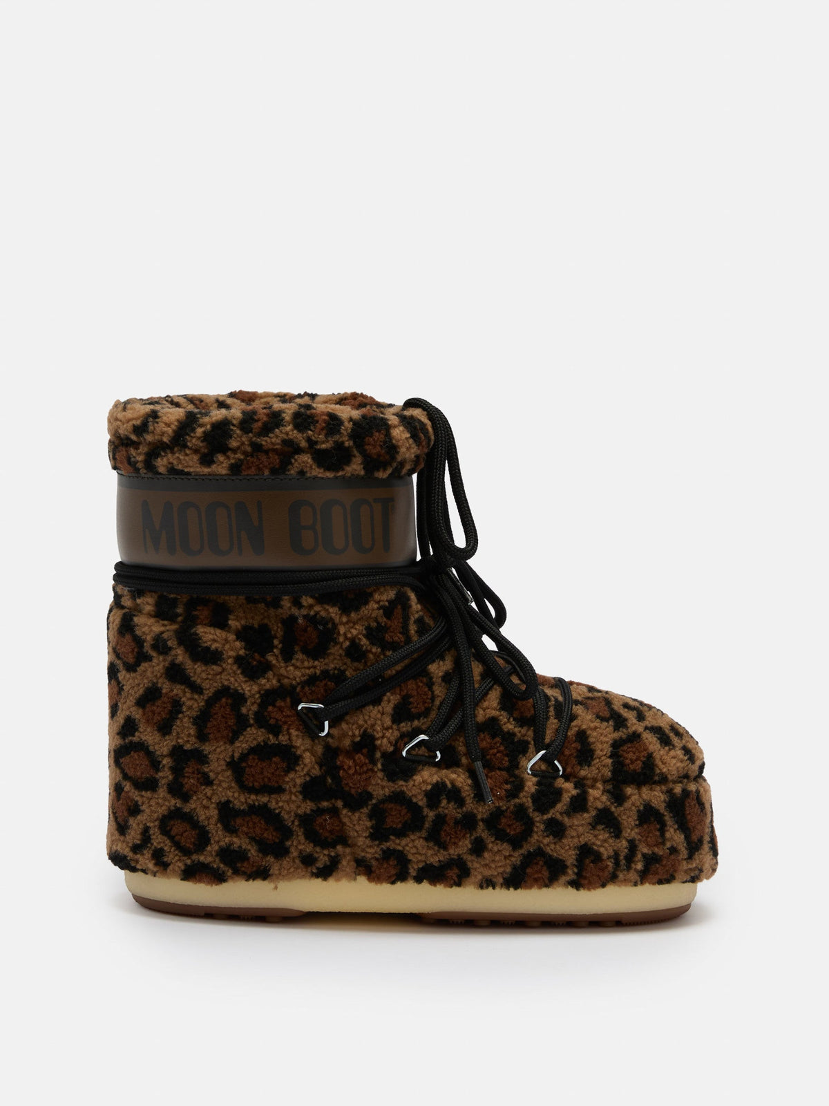 Moon Boot ICON LOW Leopard Print Fleece Boots