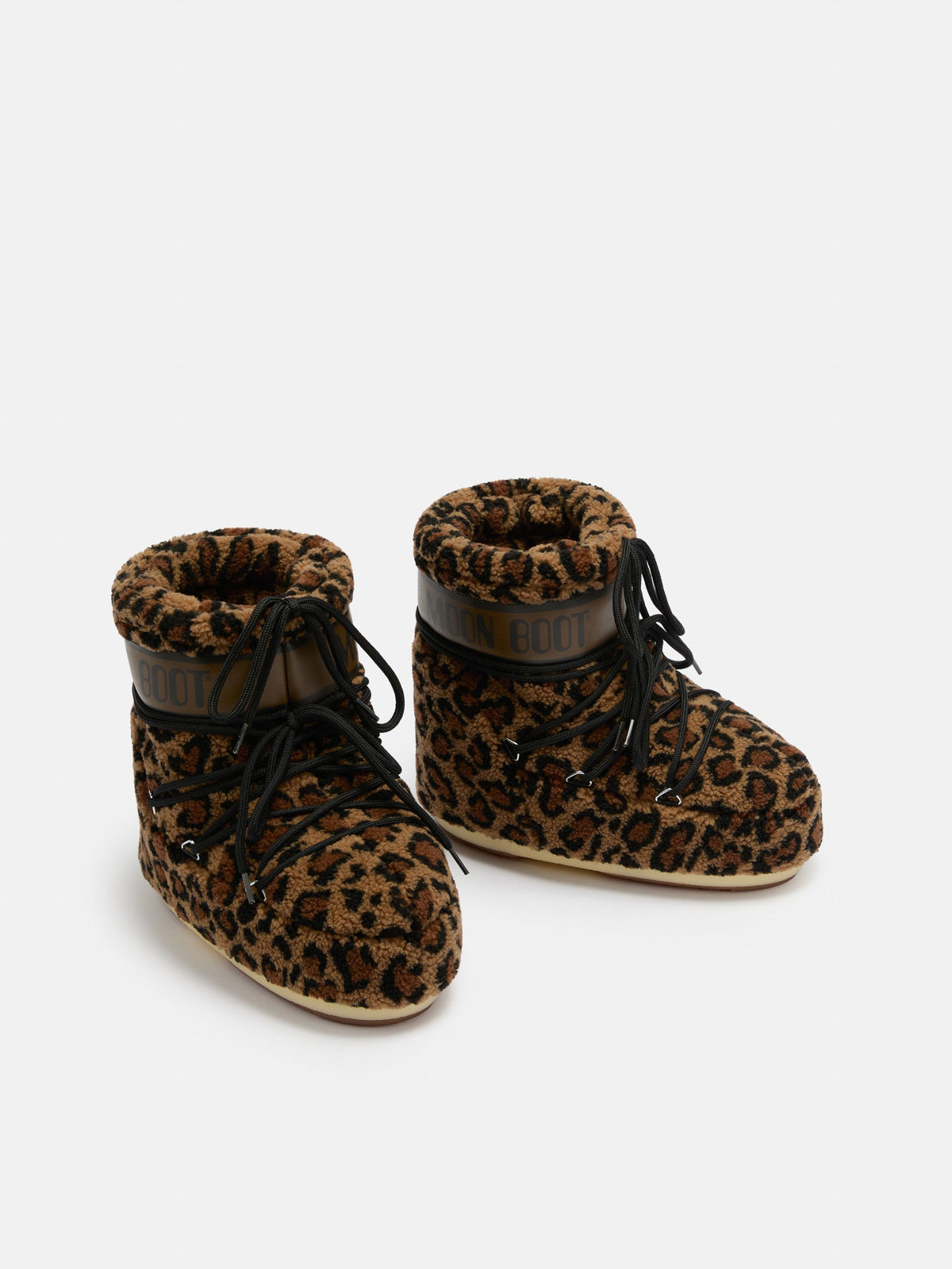 Moon Boot ICON LOW Leopard Print Fleece Boots