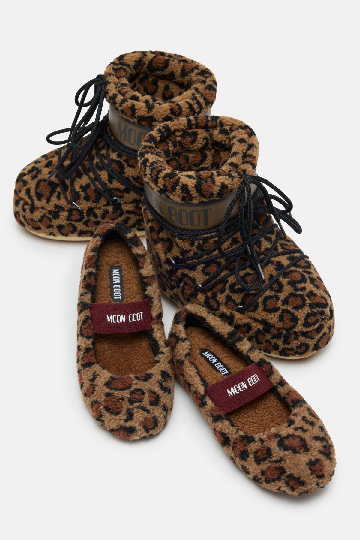 Moon Boot ICON LOW Leopard Print Fleece Boots