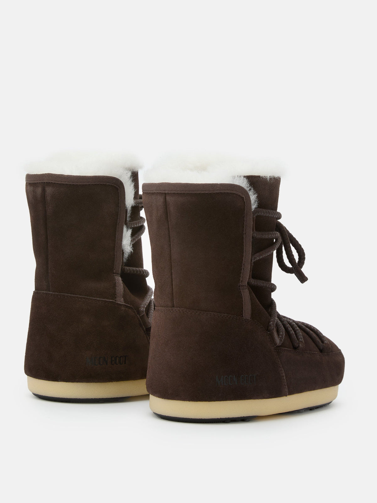 Moon Boot EVX DARK Brown Suede & Shearling Boots