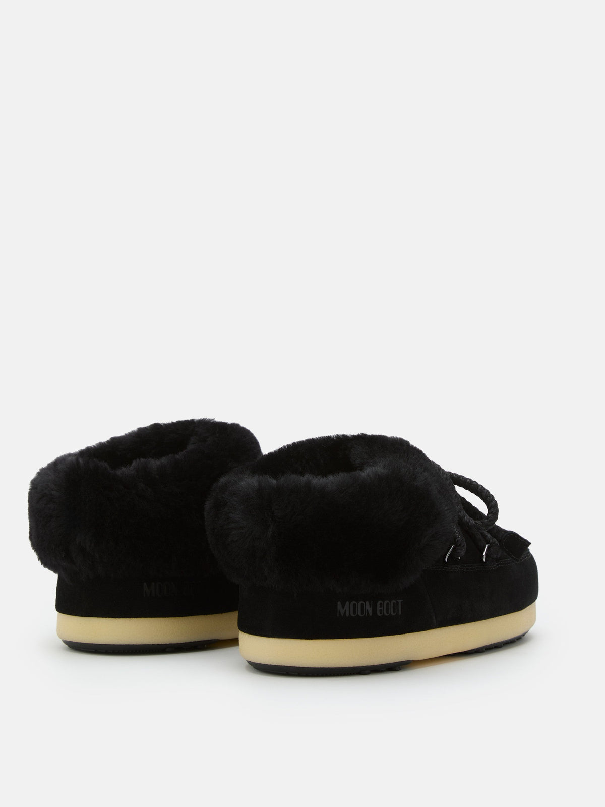 Moon Boot EVX Black Suede Mules