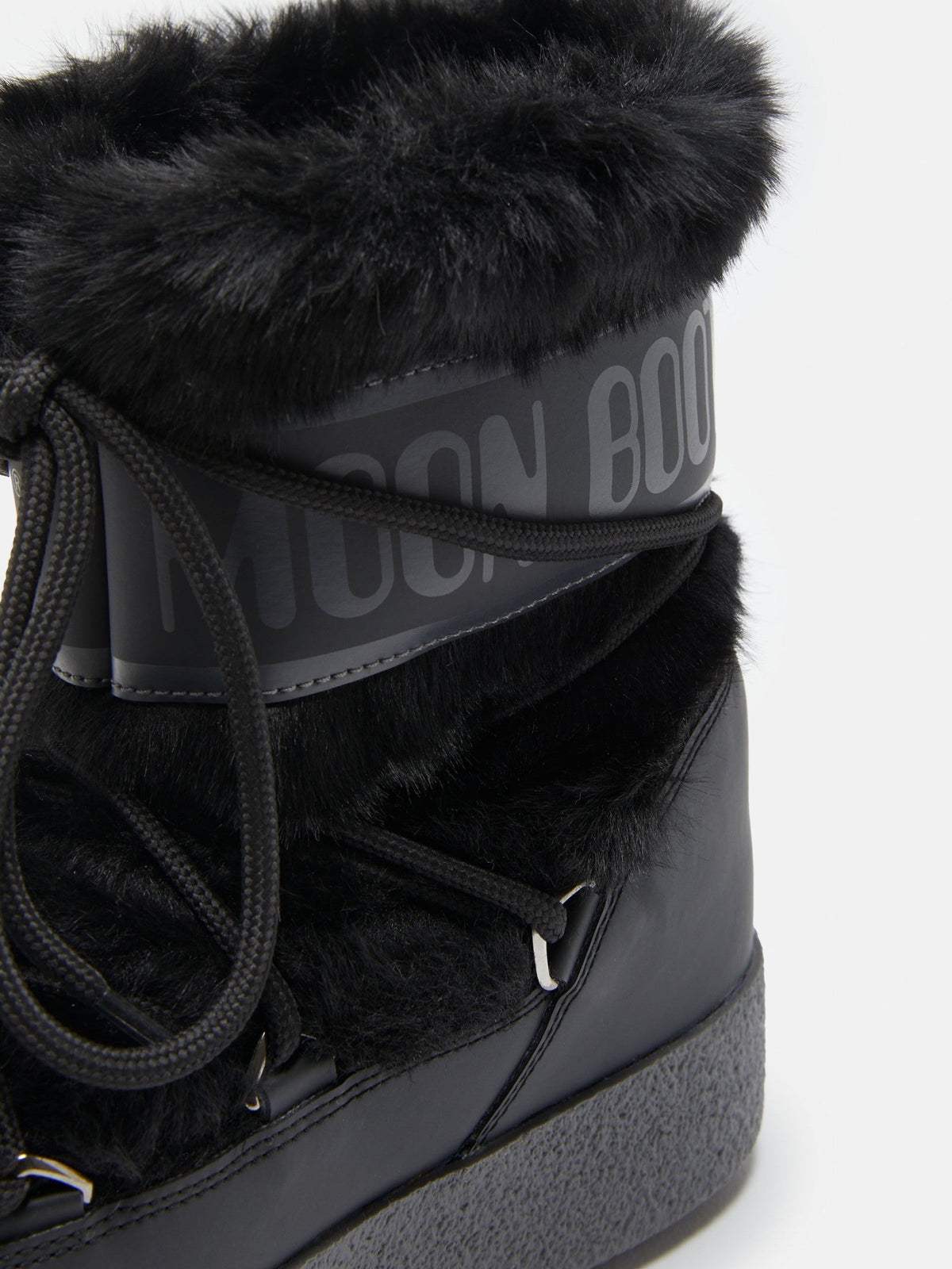 Moon Boot Ltrack LOW Black FAUX-FUR Boots