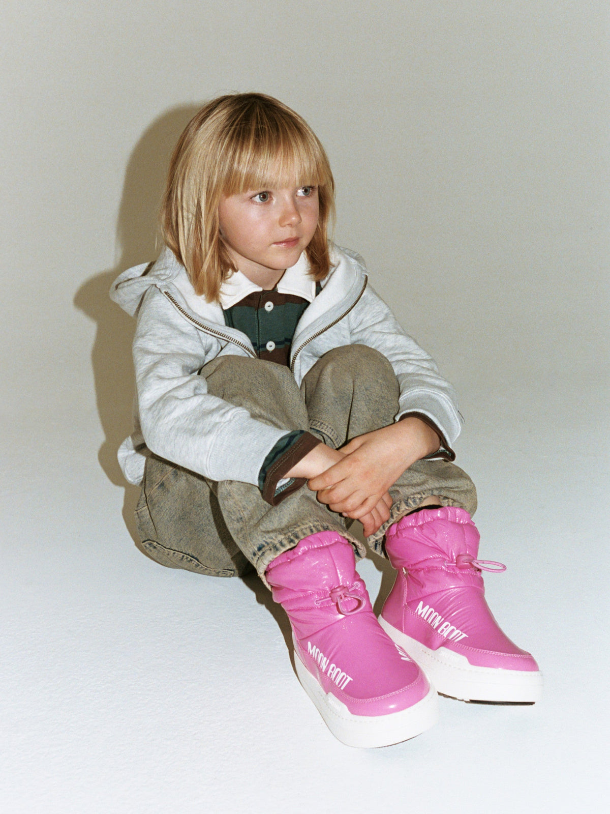 Moon Boot Junior PARK TUBE MID Glitter PINK Boots