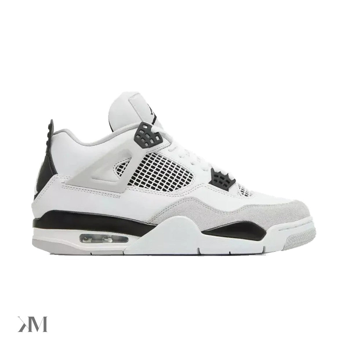 Men's Air Jordan 4 Retro 'Military Black', side profile