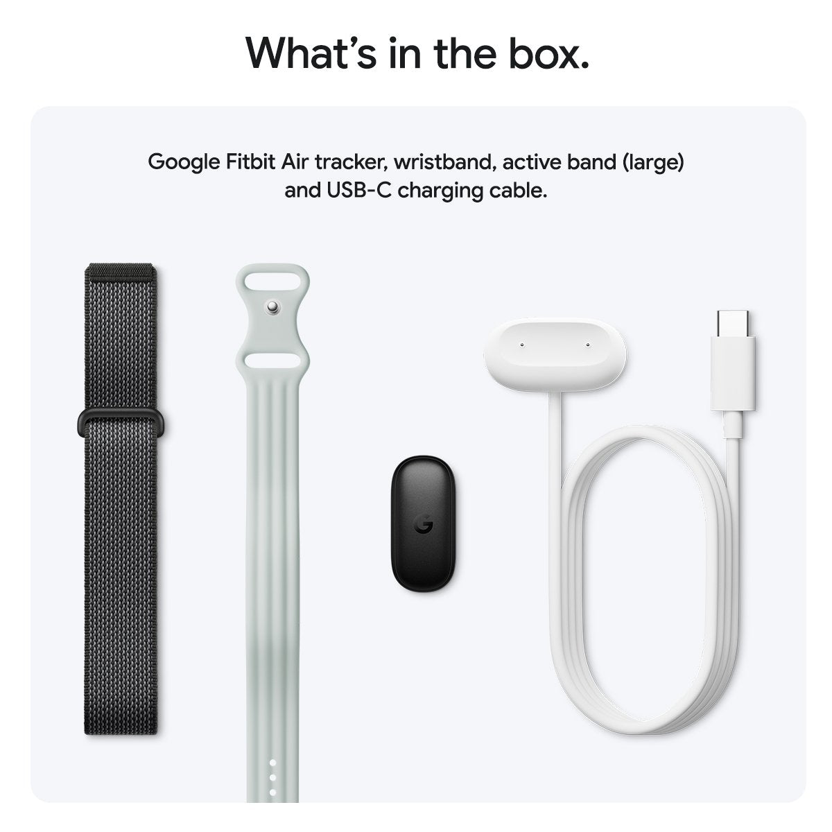 Google Fitbit Air Active Bundle Obsidian + Fog Active Band