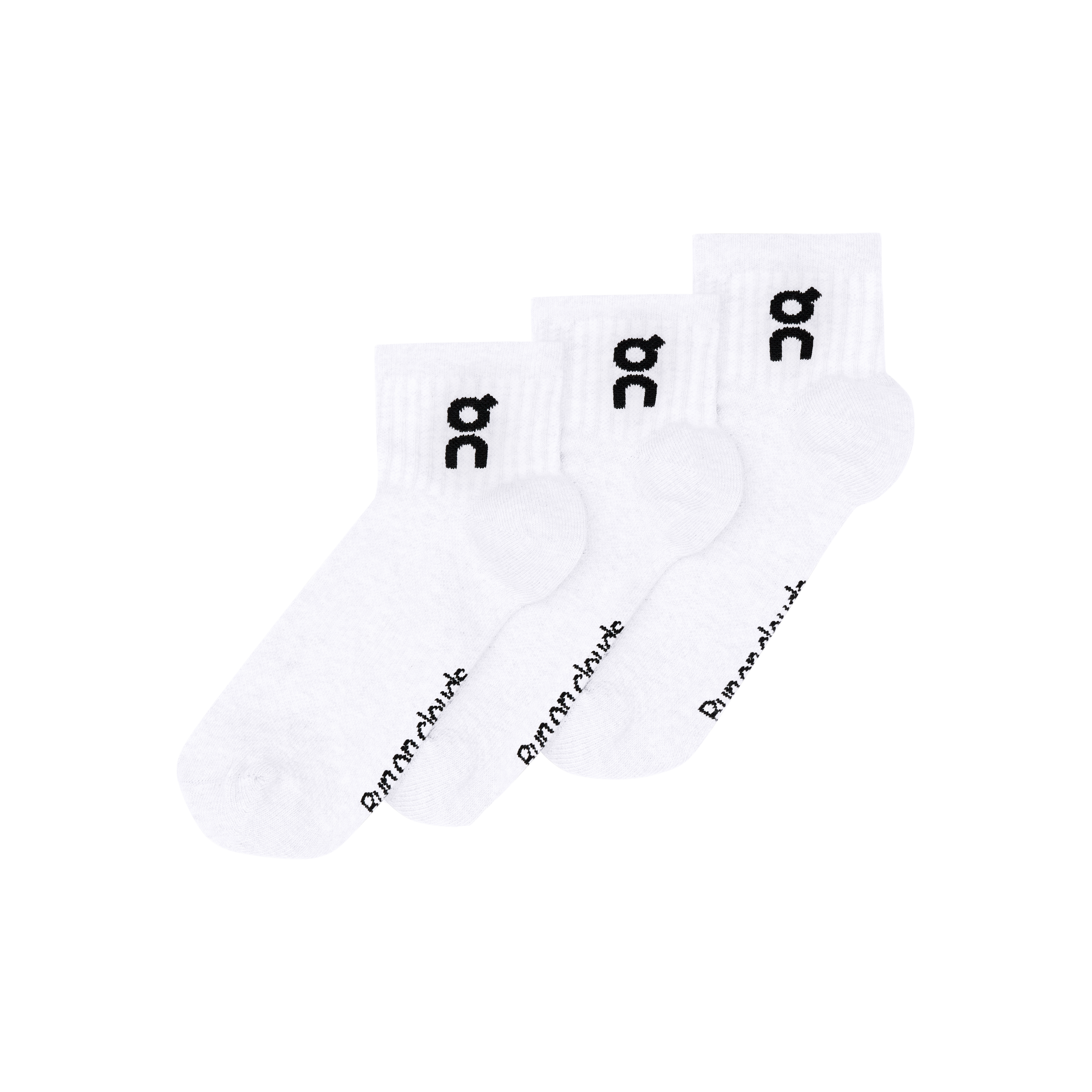 On Logo Sock Mid 3P White