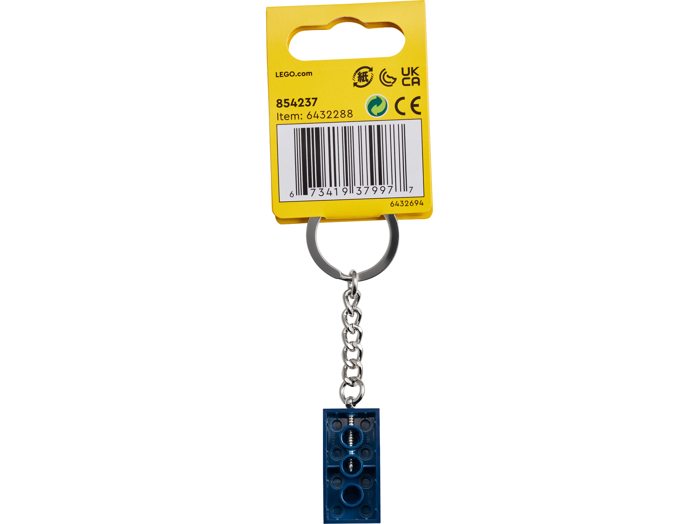 Lego Earth Blue 2x4 Key Chain