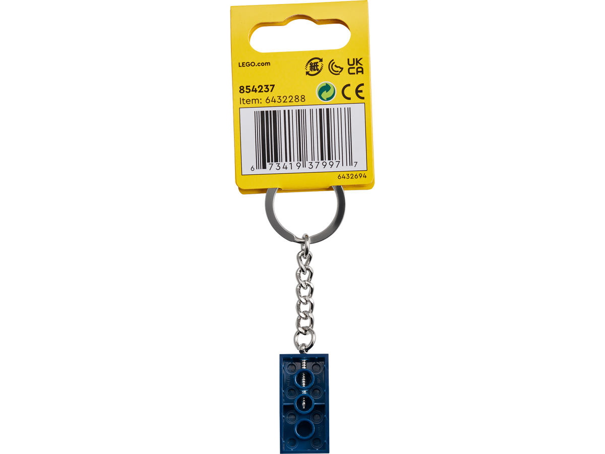 Lego Earth Blue 2x4 Key Chain