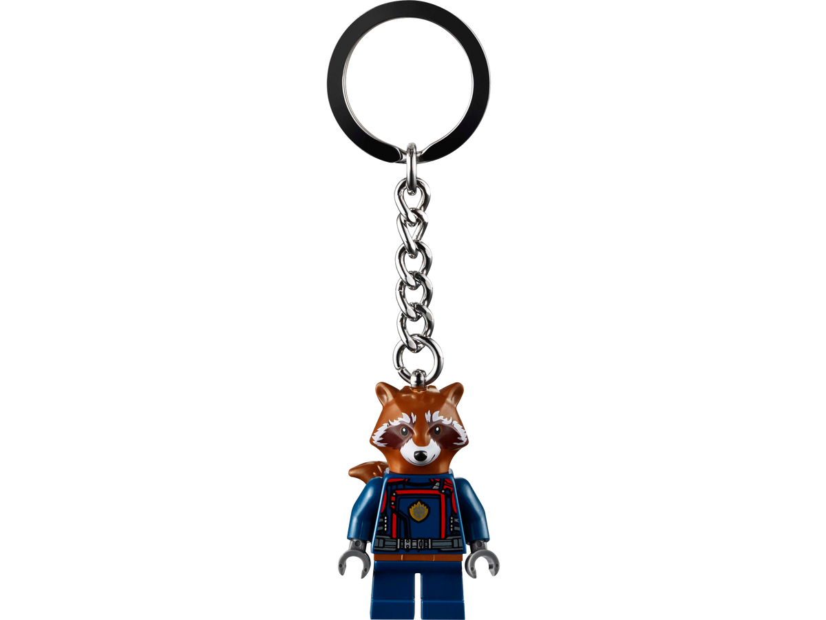 LEGO Marvel Rocket Raccoon Key Chain, front
