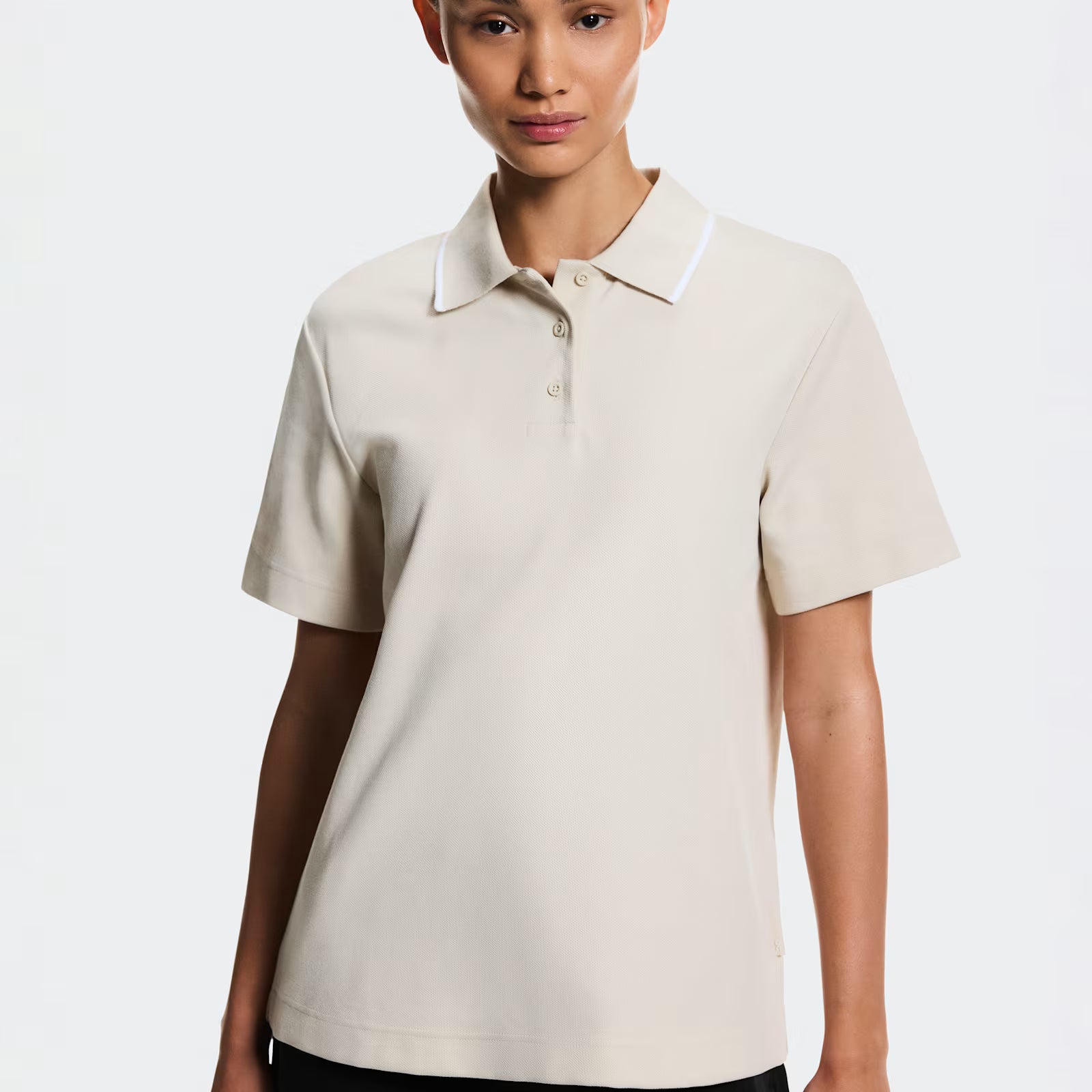 On Courtside Polo Sand | White (Women'S)