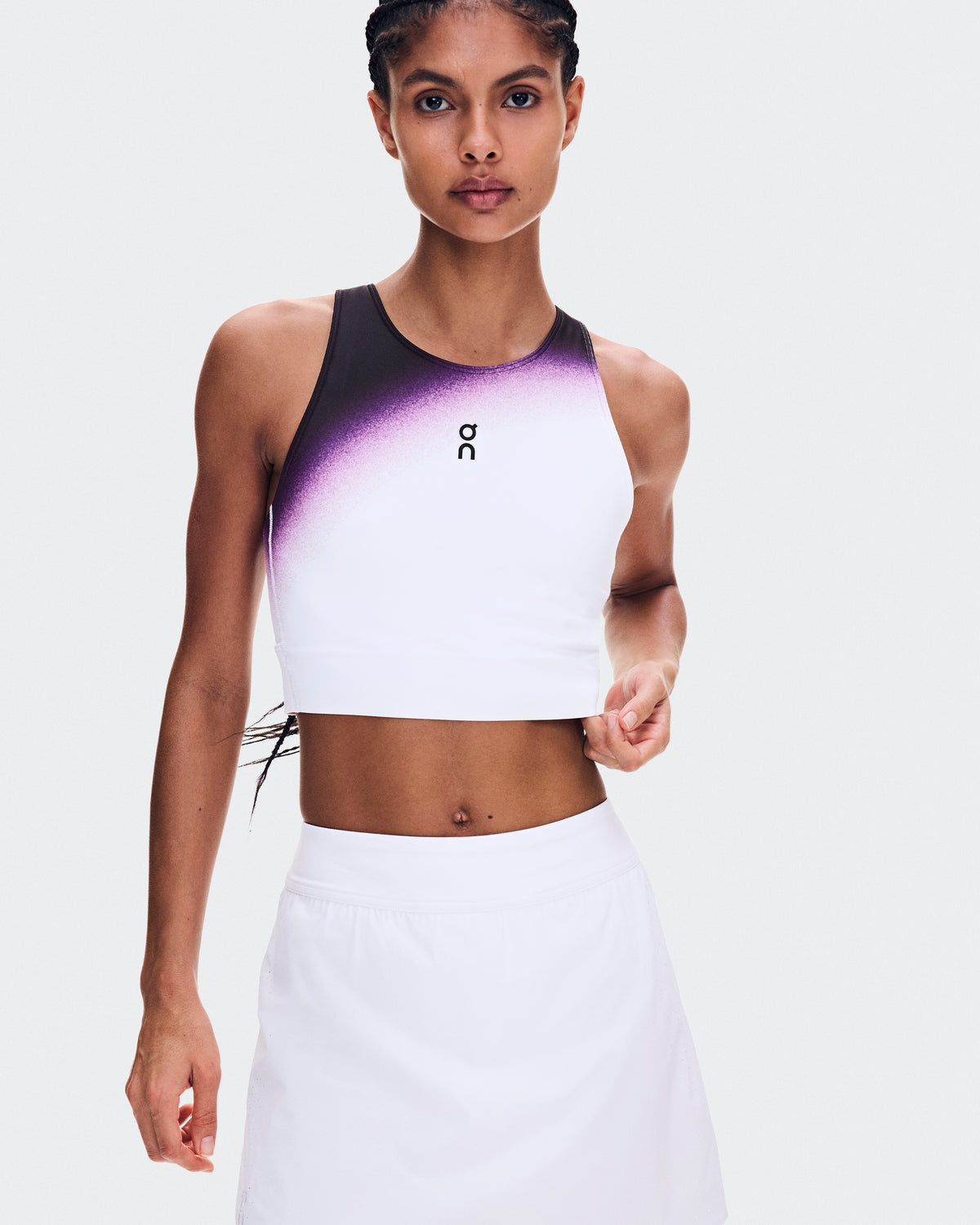 On Court Crop Top Swing White | Cassis (Women'S)