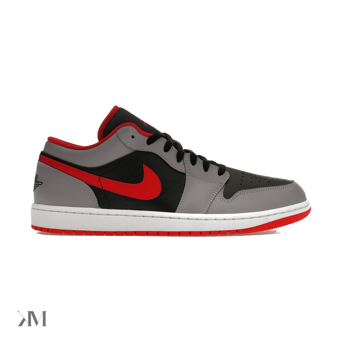 Jordan 1 Low Black Light Smoke Grey Gym Red