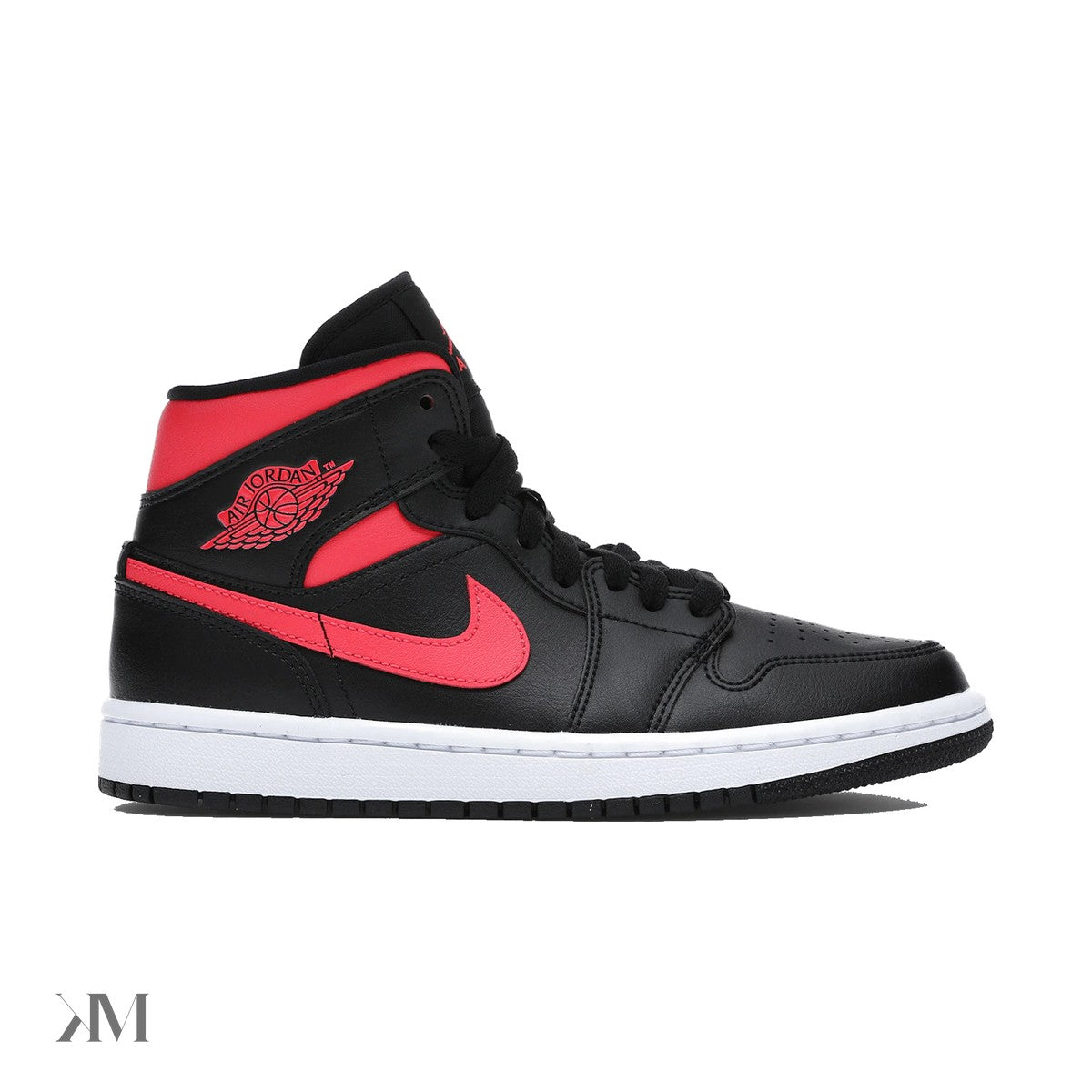 Jordan 1 Mid Black Siren Red (Women'S)