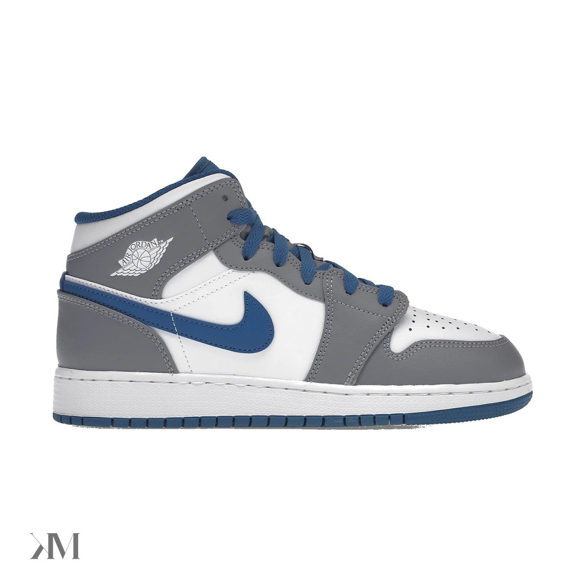 Jordan 1 Mid True Blue Cement (Gs)