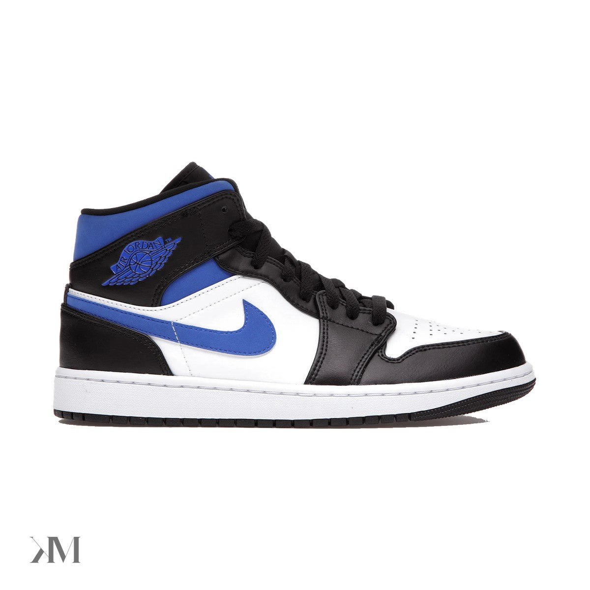 Jordan 1 Mid White Black Racer Blue