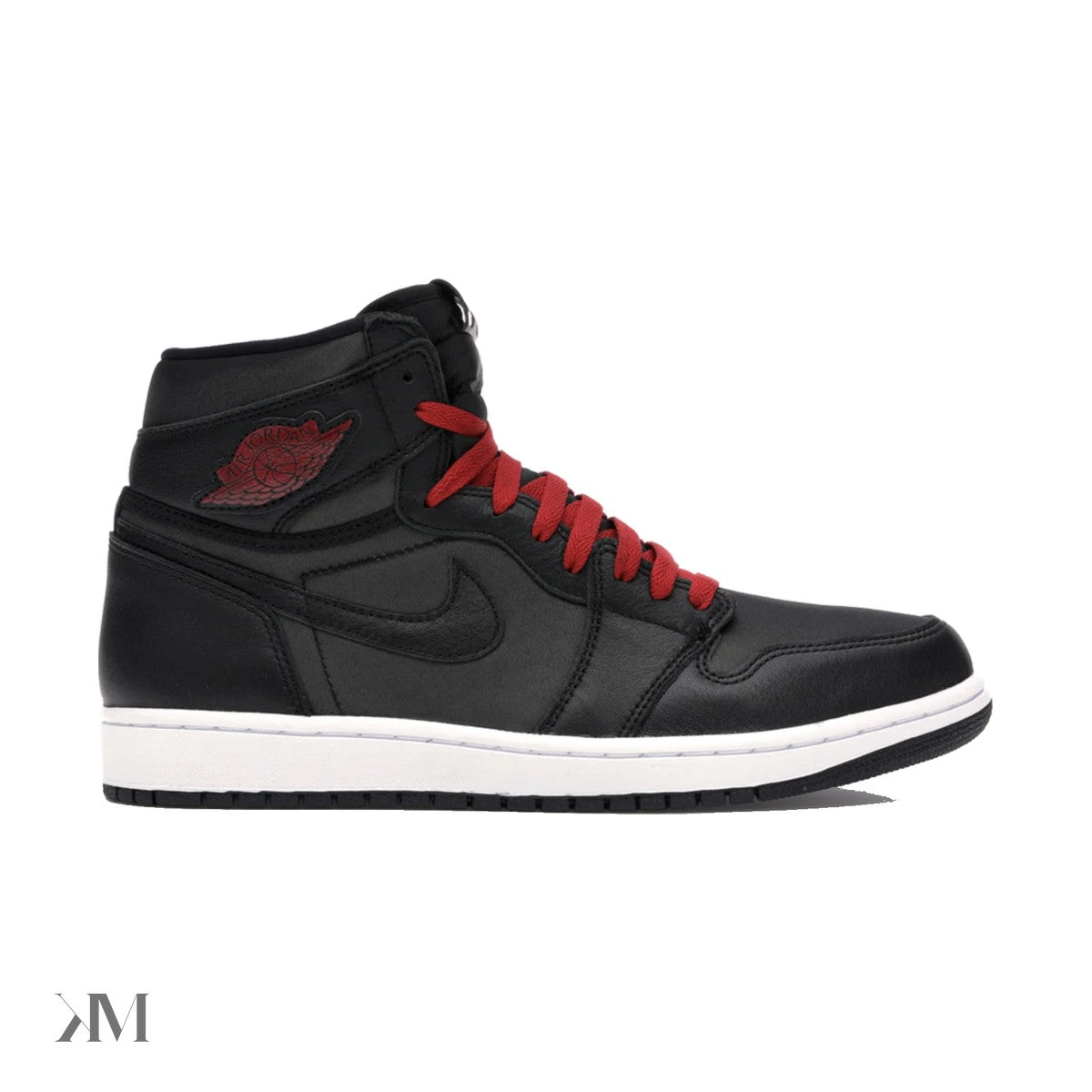 Jordan 1 Retro High Black Satin Gym Red
