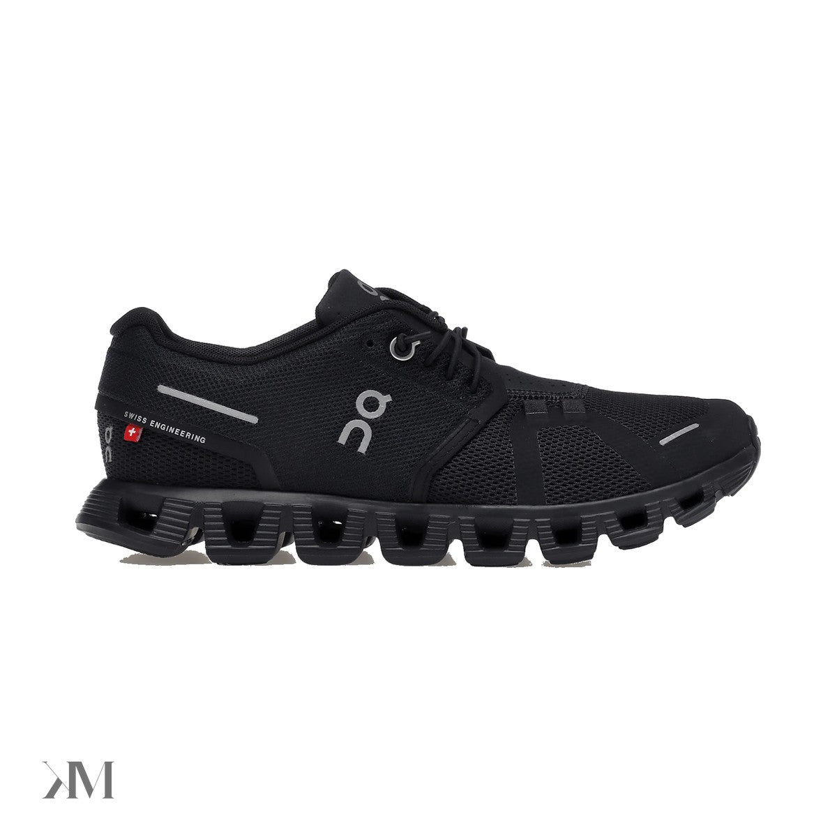 On Running Cloud 5 All Black Women's, side profile