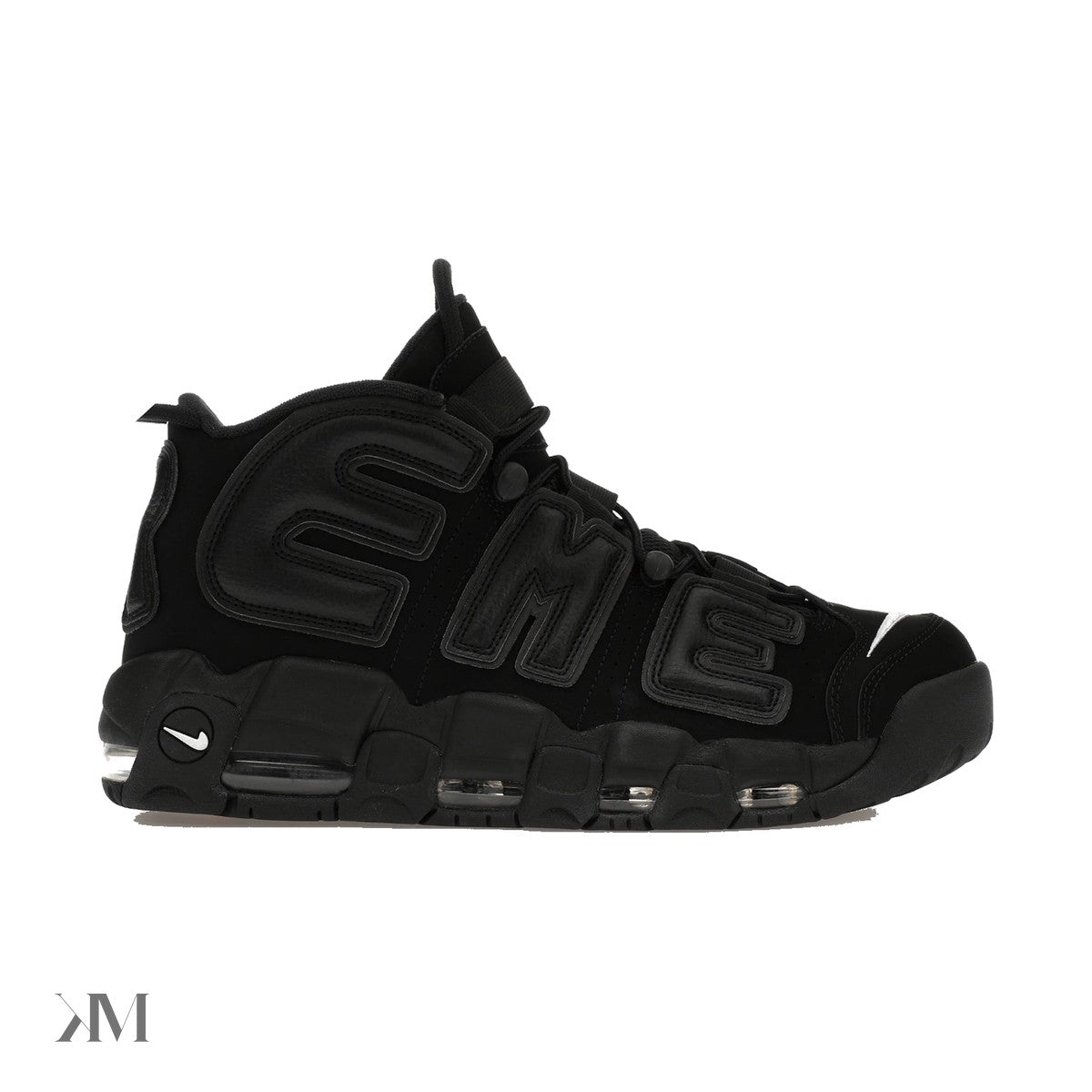 Nike Air More Uptempo Supreme Suptempo Black, side profile