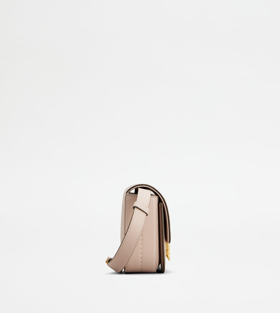 Tods T Timeless Crossbody Bag In Leather Micro Pink