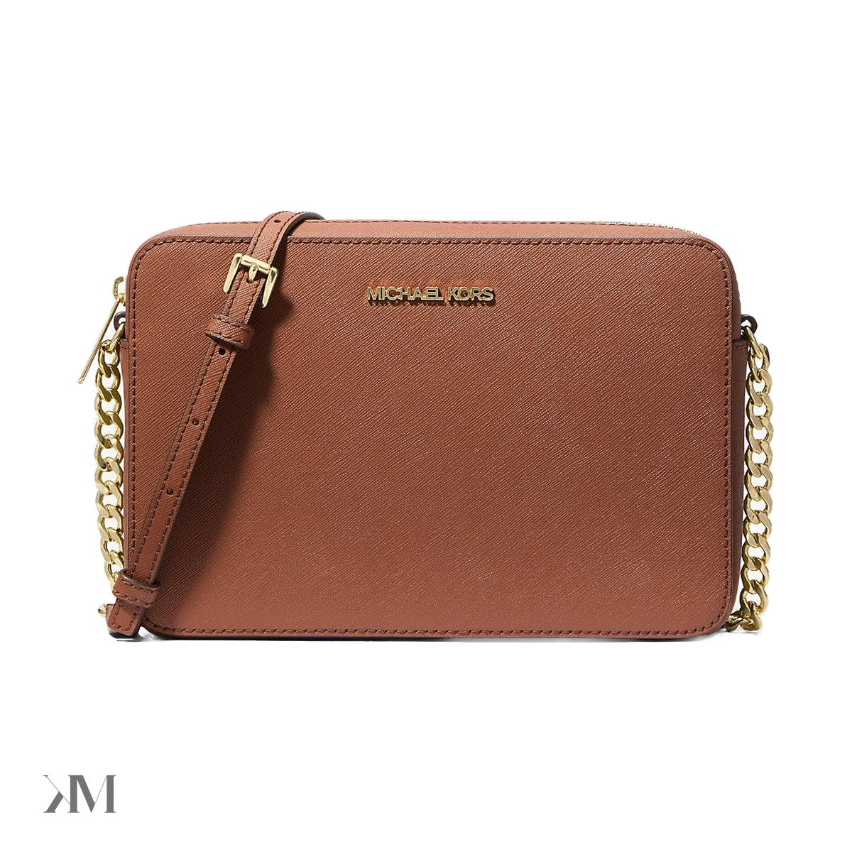 Jet Set Large Saffiano Leather Crossbody Bag Luggage Luggage