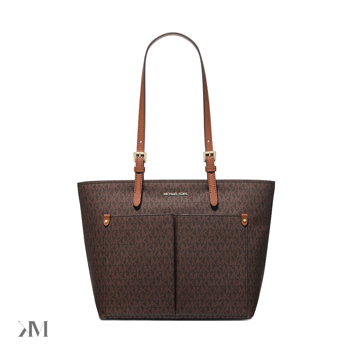 Michael Kors Jet Set Medium Logo Pocket Tote Bag, front