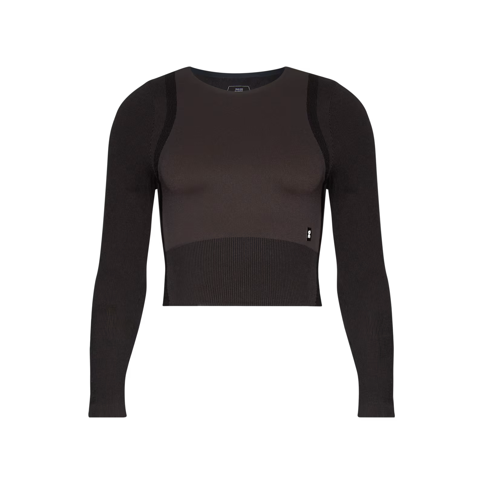 On Studio Knit Long-T Crop Pebble | Black (Women'S)