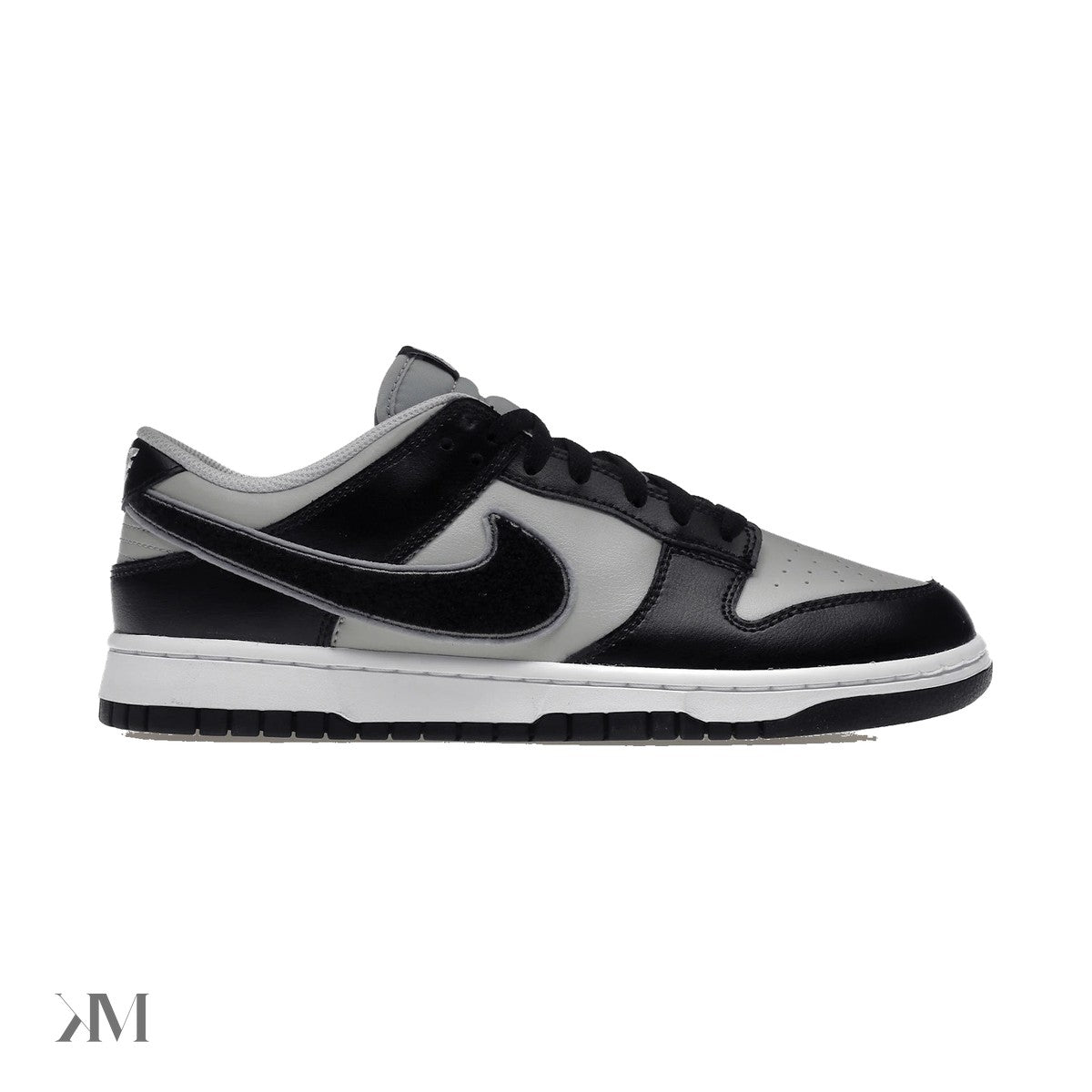 Nike Dunk Low Chenille Swoosh Black Grey