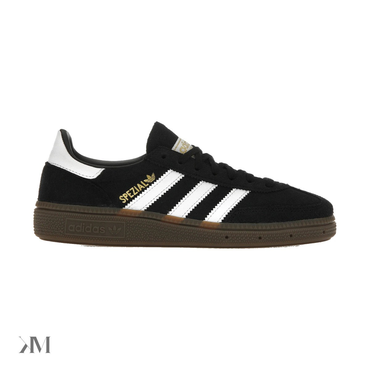 Women's adidas Handball Spezial Black White Gum, side profile