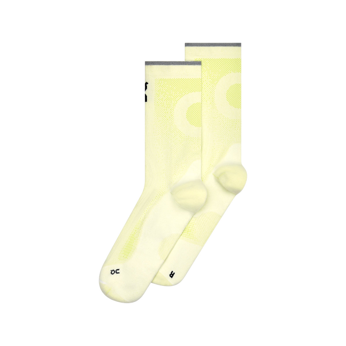 On Elite Run Sock High Hyper White | Lime