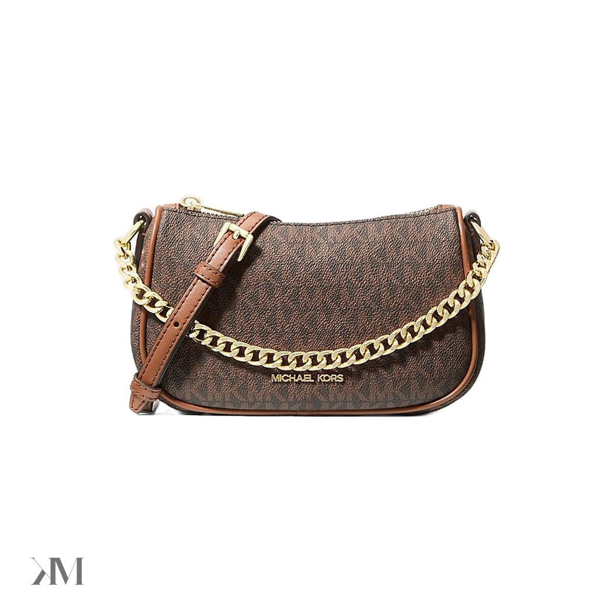 Michael Kors Carmela Small Signature Logo Convertible Crossbody Bag, front