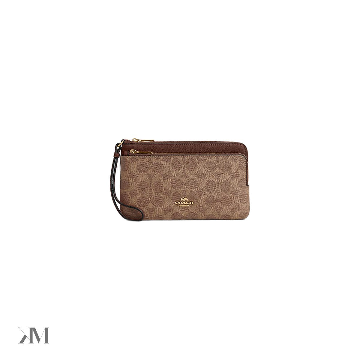 Coach Women's Double Zip Wallet in Signature Canvas, front